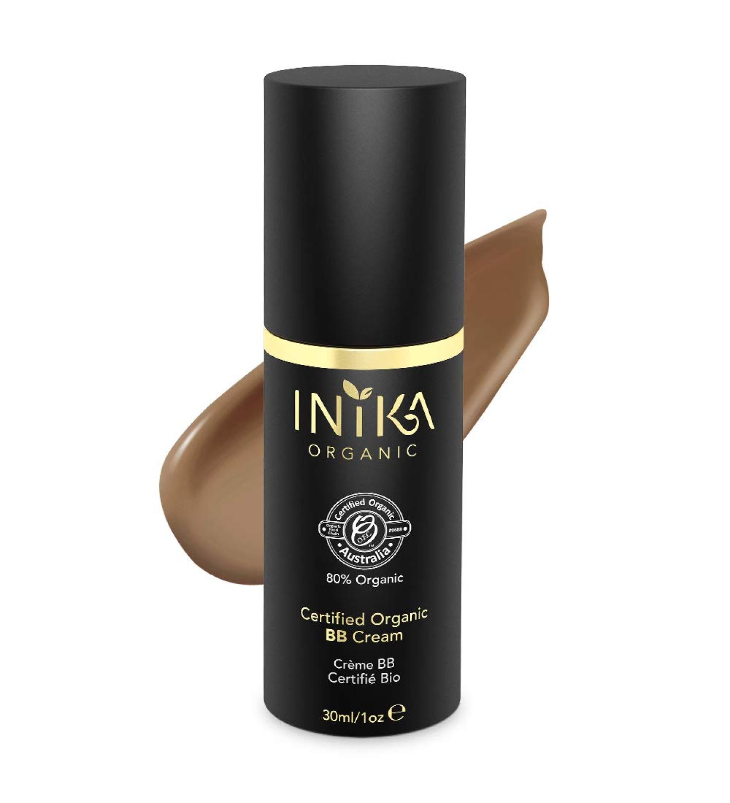 INIKA Organic BB Cream Foundation - Chestnut Toffee 30 ml | Natural Vegan Makeup for Glowing Skin | Shop Internationally - Buy Online on GoSupps.com