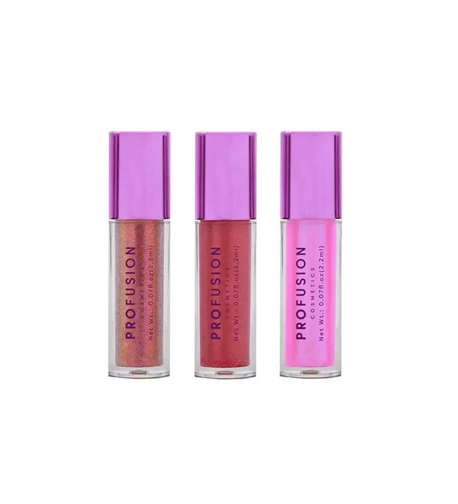 Profusion Cosmetics Euphoric Glam On The Go Lipstick Explore Radiant Lips With Our Limited Edition Mini Sparkling Trio Kit for Stunning Holiday Stellar