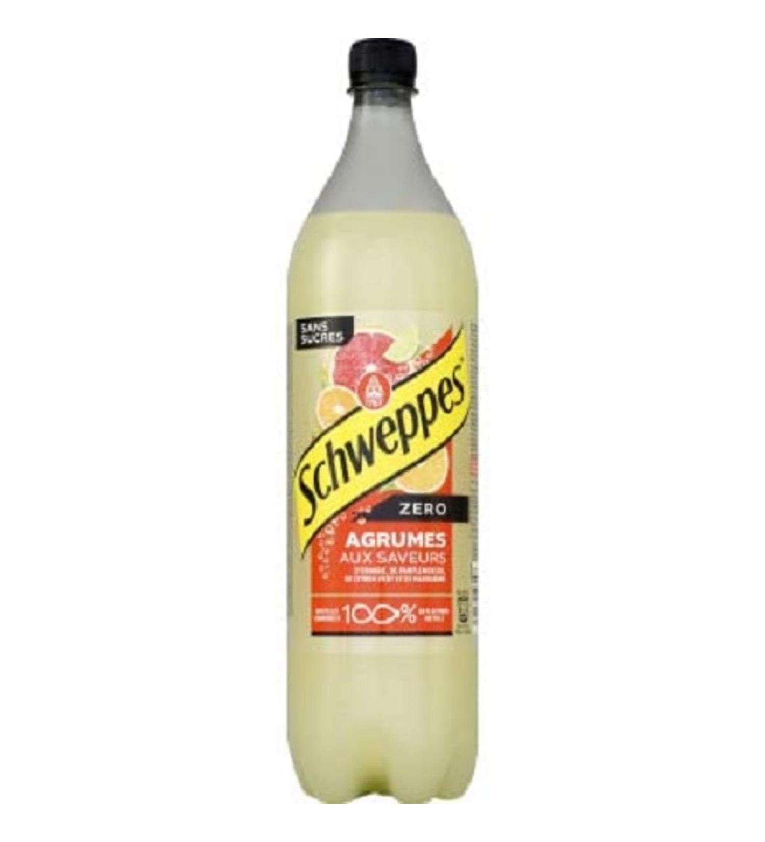 Schweppes Soda agrumes zero sucre - La bouteille de 1,5l