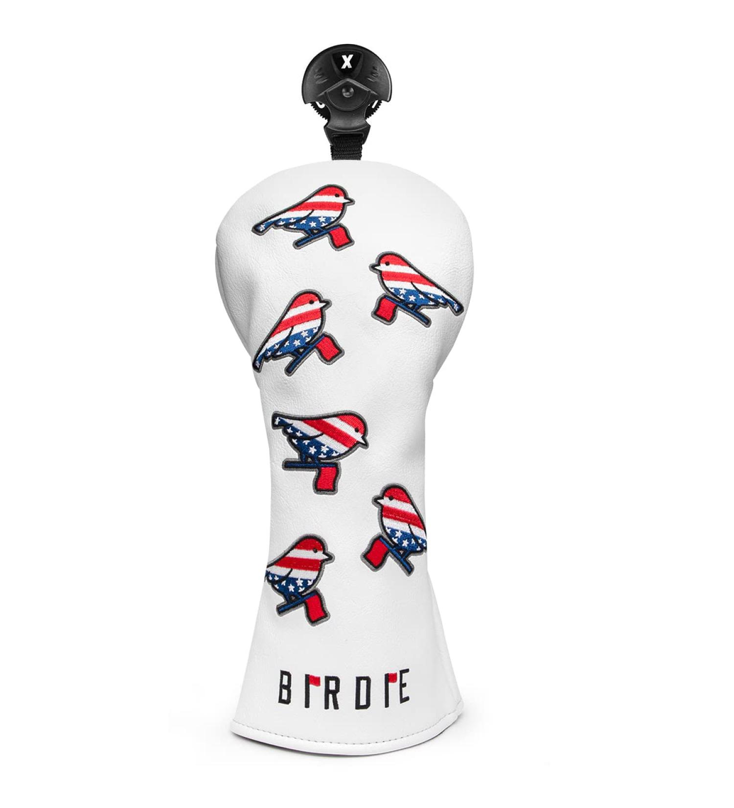Golf Head Covers - USA Flag Birdie Design Leather Headcover for Fairway - 1 Piece - Buy Online on GoSupps.com