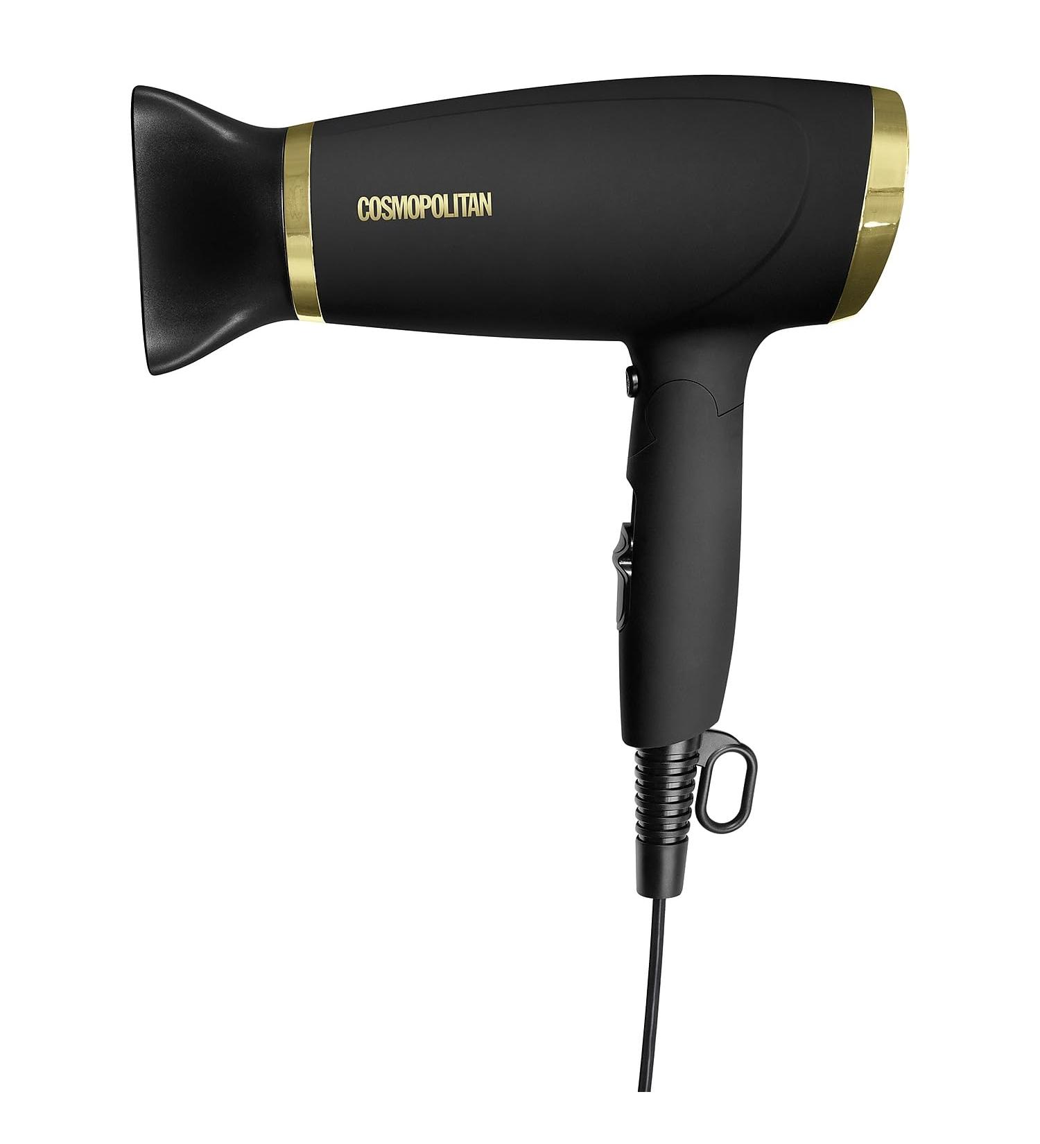 Cosmopolitan Foldable Hair Dryer with Smoothing Concentrator (Black & Gold) - Buy Online on GoSupps.com