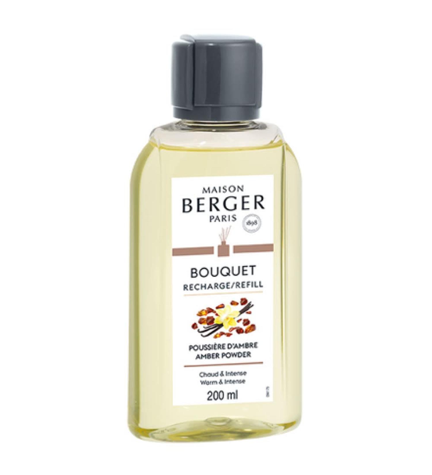 MAISON BERGER Amber Powder - Fragrance Refill for Reed Sticks and Ceramic Diffuser - 6.76 Fluid Ounces - 200 Milliliters