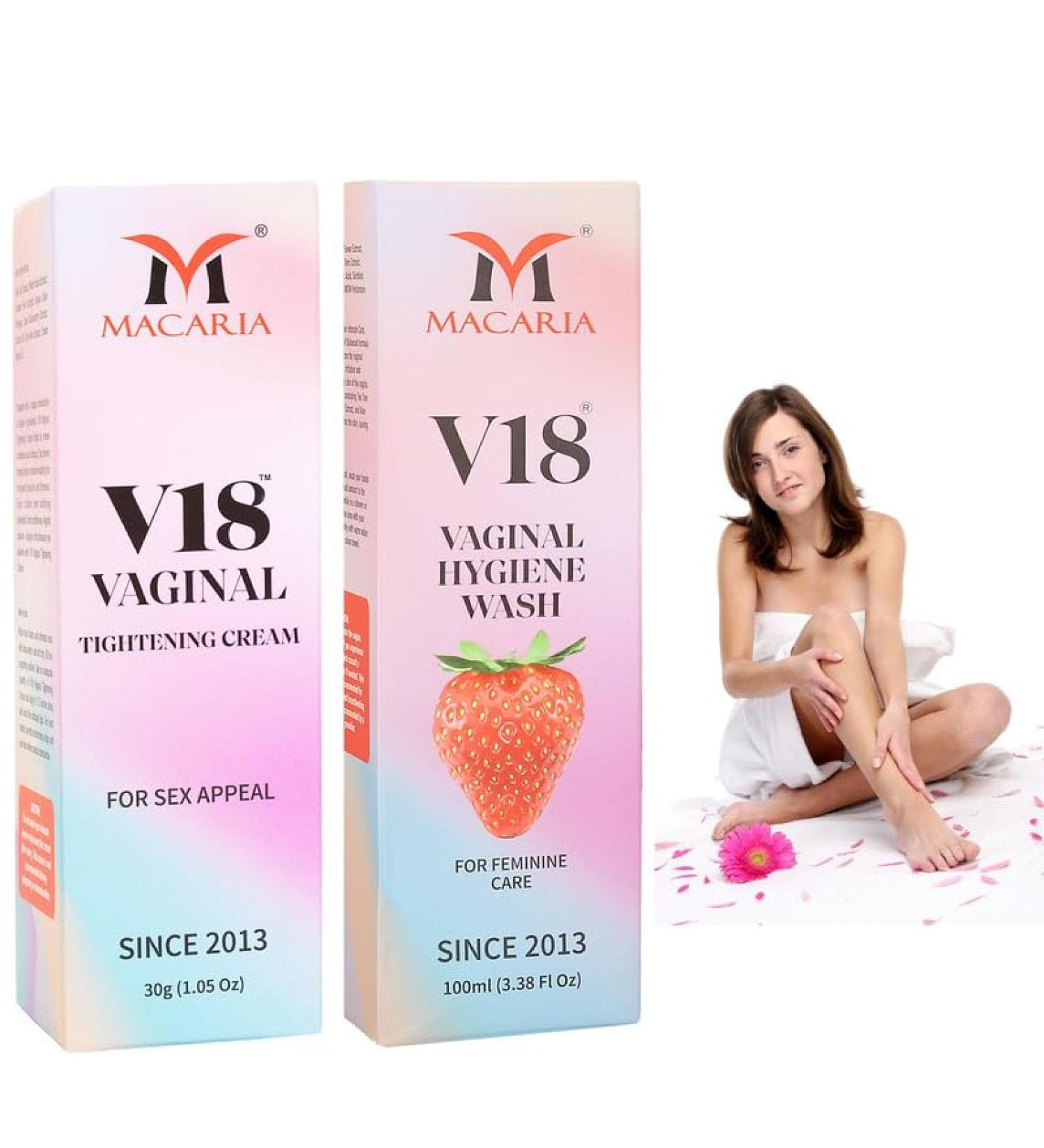 MACARIA V18 Vaginal Tightening Gel & Yoni Wash - Enhance Intimacy & Intimate Hygiene - Buy Online on GoSupps.com