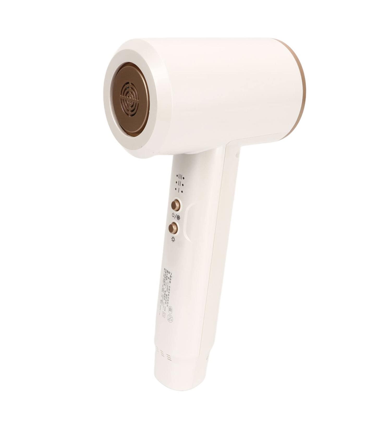 Portable Cordless Hair Dryer with 3 Adjustable Gears Powerful Cold and Hot Settings Perfect for Home and Travel - 100-240V White(USA) - Buy Online on GoSupps.com