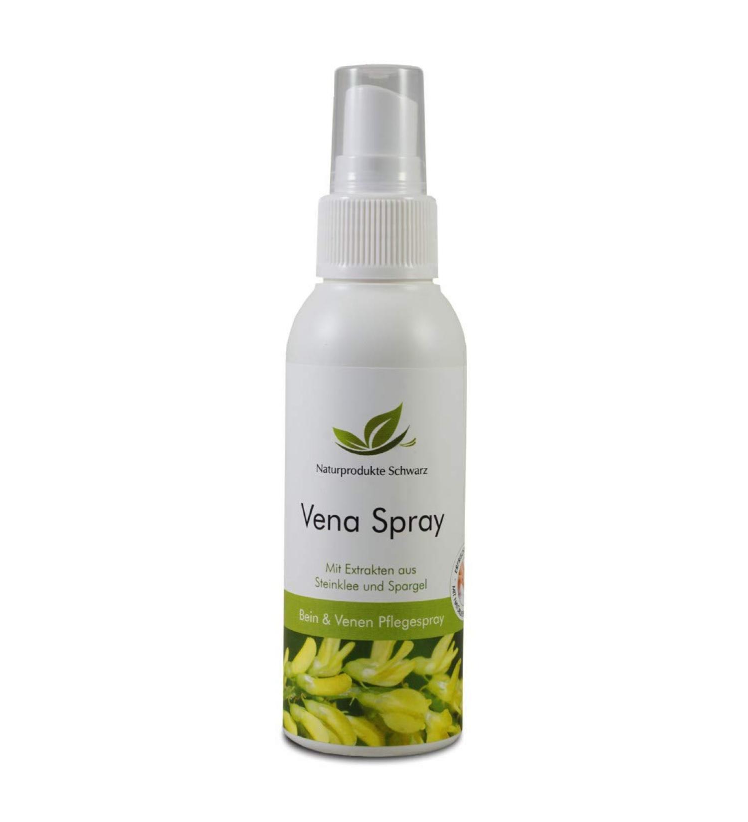 Naturprodukte Schwarz Vena Leg & Vein Spray - Sweet Clover Asparagus & Birch | 100ml - Boost Circulation & Relieve Legs - Buy Online on GoSupps.com