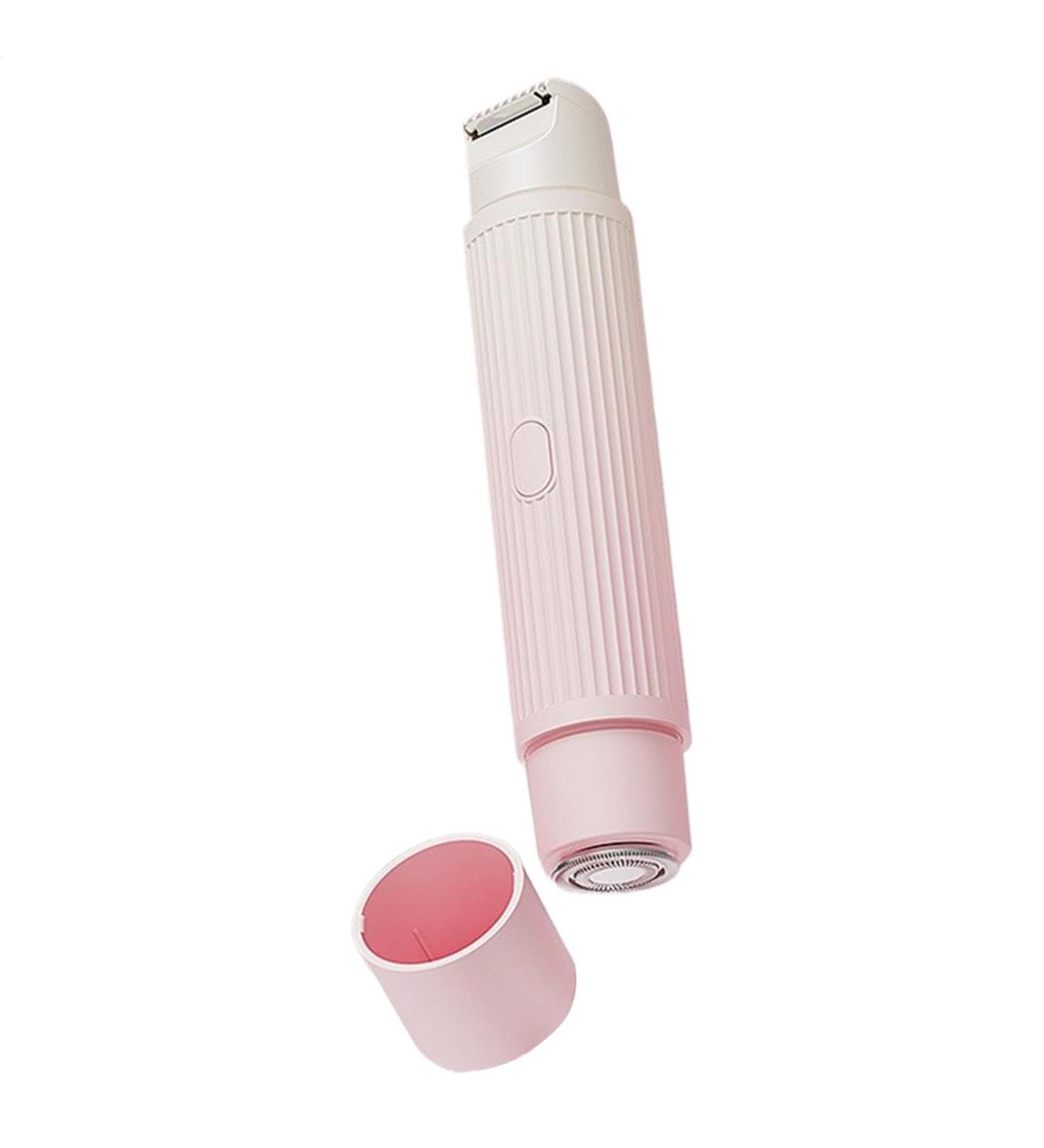 Qfdiwr Bikini Trimmer for Women 2in1 Womens Shaver Pubic Hair Trimmer Facial Hair Electric Shaver Leg and Body Care Product Pink - Buy Online on GoSupps.com