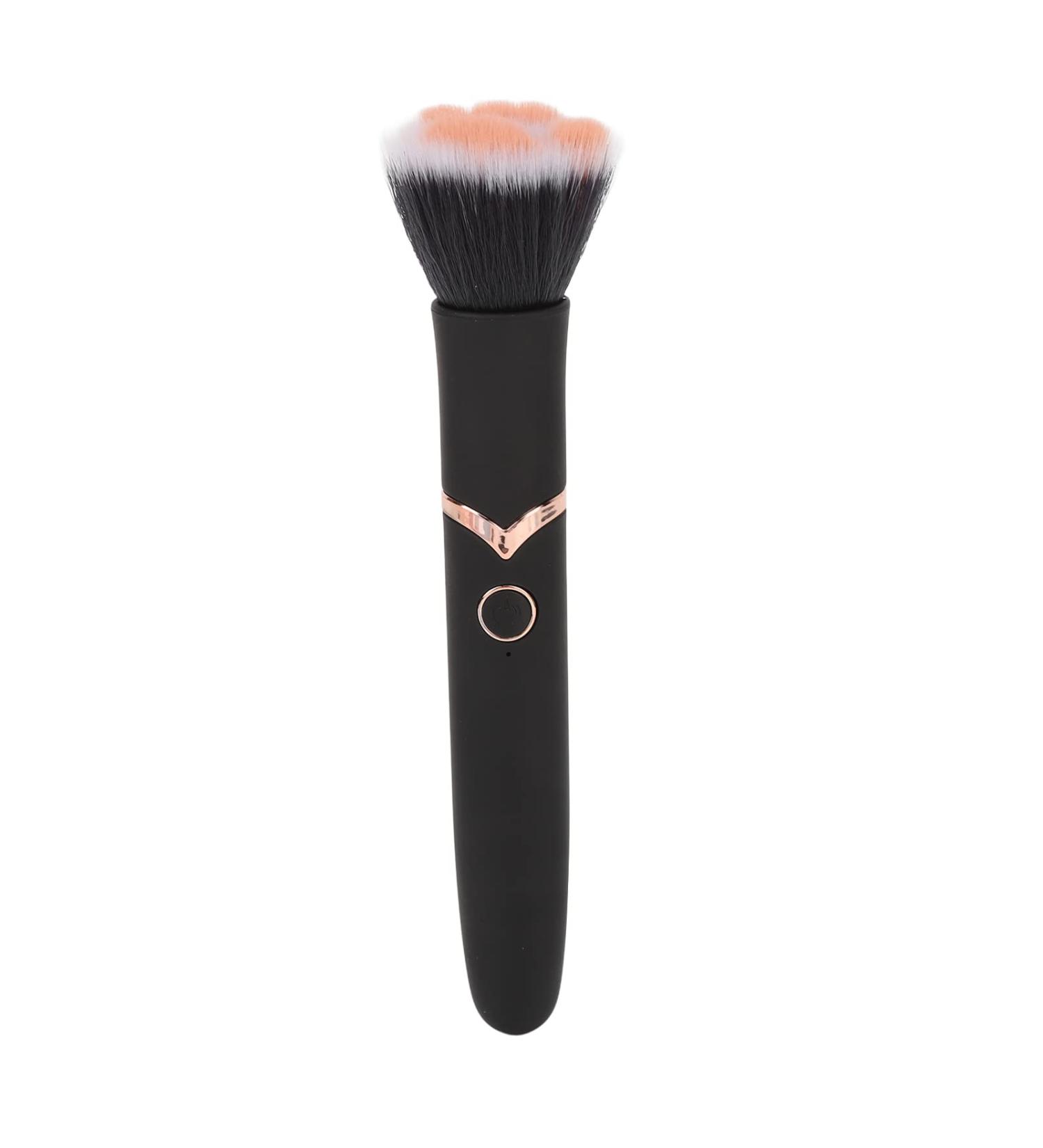 Portable Waterproof Blush Makeup Brush - Electric Vibration Hair Brush for Loose Powder - 10 Gears Black - Buy Online on GoSupps.com