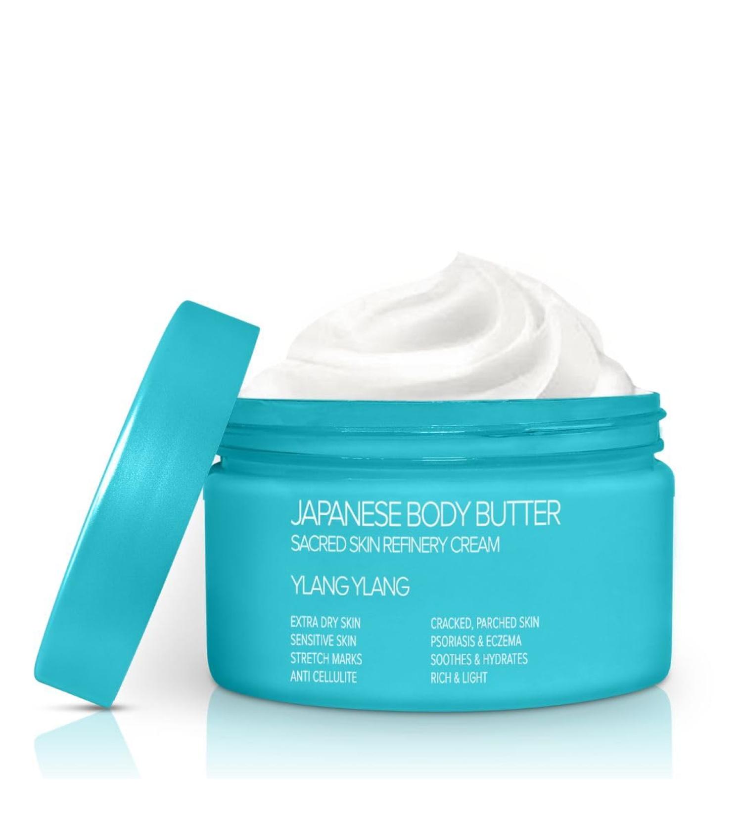 Onsen Secret Japanese Body Butter - Skin Refinery Cream Natural and Organic Moisturizing Clear Skin Exfoliator with All Coconut and Jojoba Oil for Women- 8.6 fl oz/255 ml (Ylang Ylang) - Buy Online on GoSupps.com