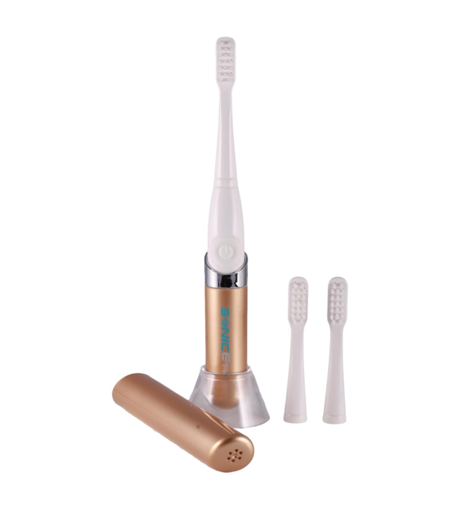 Buy HI-928 Metallic Gold Electric Toothbrush - Portable Travel Size | Best International Shipping - Buy Online on GoSupps.com