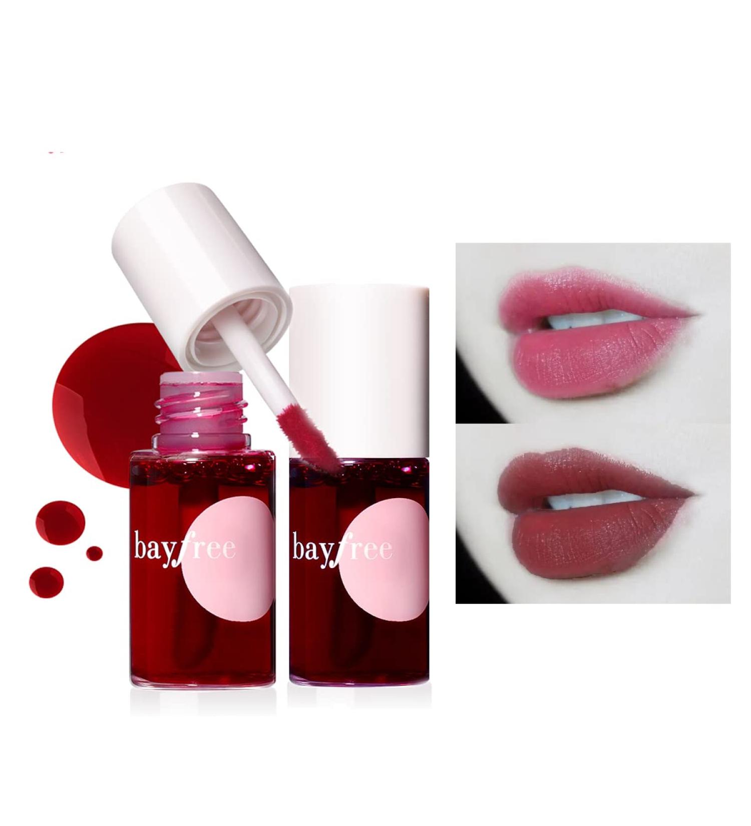 Buy 2 Colors Lip Stain Tint Set - Hydrating Velvet Lipstick Mini - Long Wear Lip Gloss (Strawberry & Cherry - Buy Online on GoSupps.com