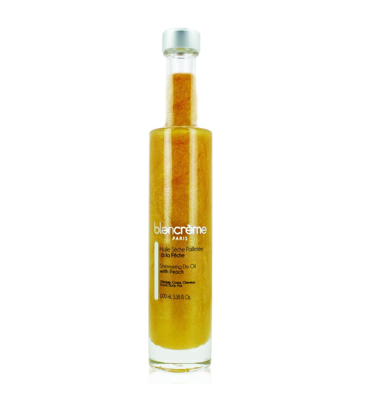 Blancr me - Huile S che Paillet e 3 en 1 Hydrate Visage Corps & Cheveux secs et tr s sec 100ml - Texture non grasse - Parfum p che- 98 2% d'ingr dients d'origine naturelle - Made in France - Buy Online on GoSupps.com