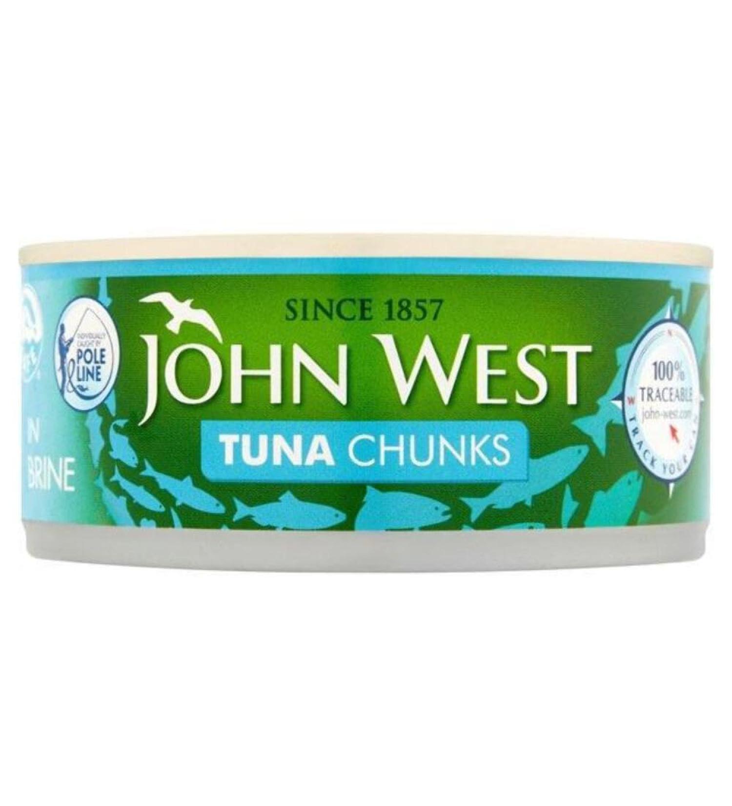 MASJohn West Tuna Chunks in Brine 200g Box of 8-Fd