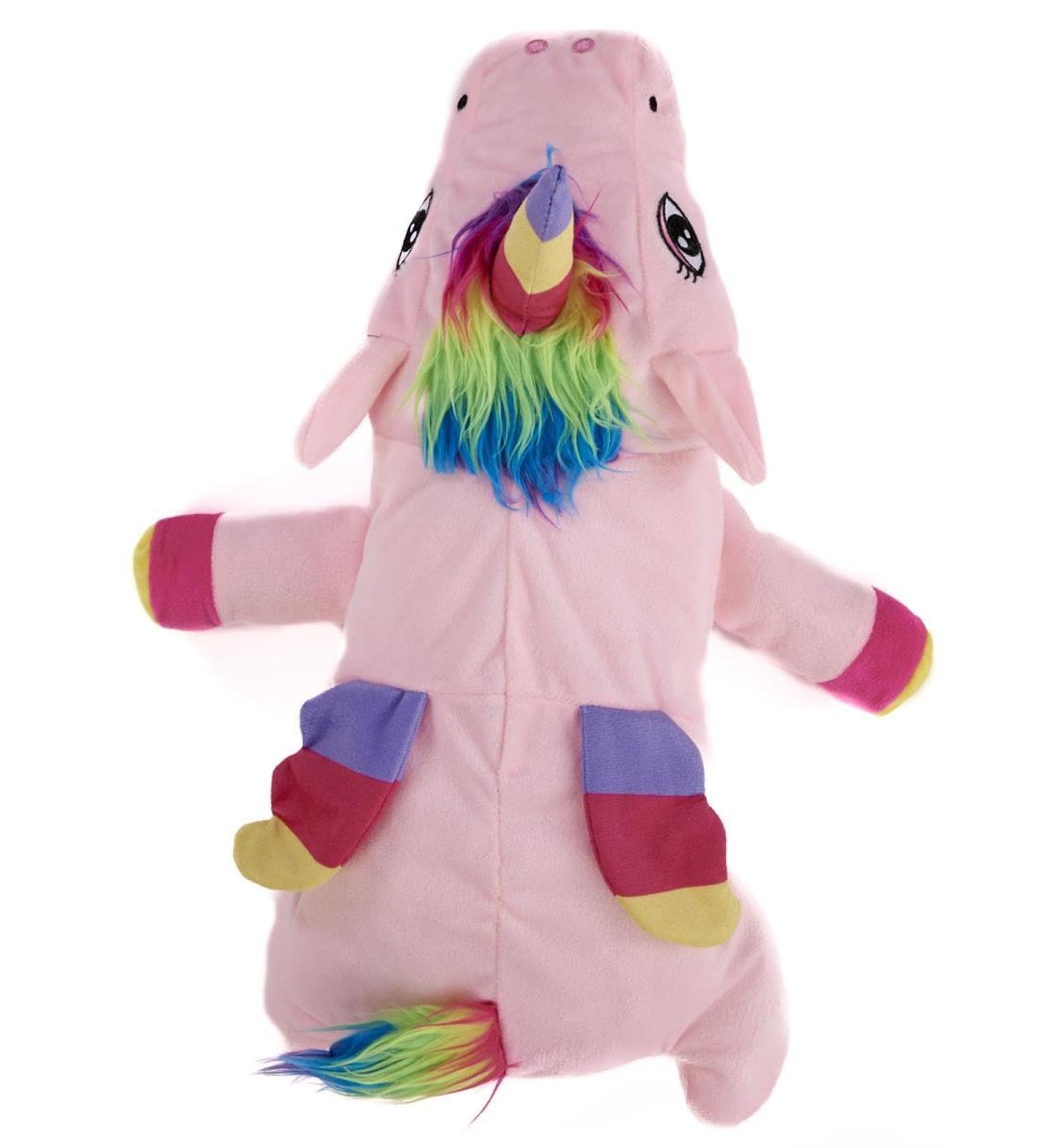 K Collection 3D Novelty Hot Water Bottle - Pink Lazy Unicorn Design with Soft Plush Cover - Buy Online on GoSupps.com