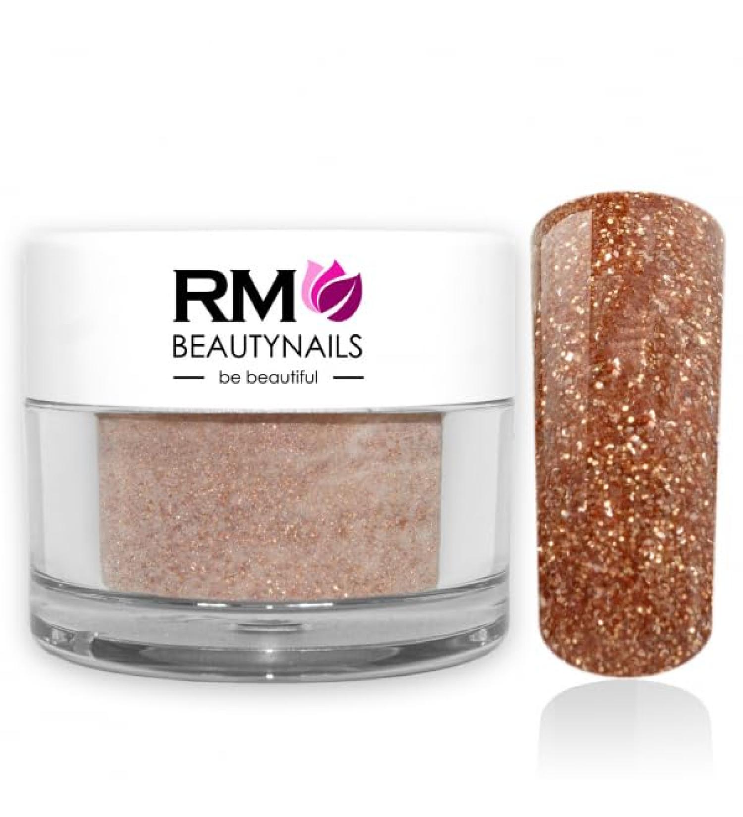 Acrylic Color Powder Rose Quartz Glitter for Nails - 10g | RM Beautynails - Perfect for Nail Design - Buy Online on GoSupps.com