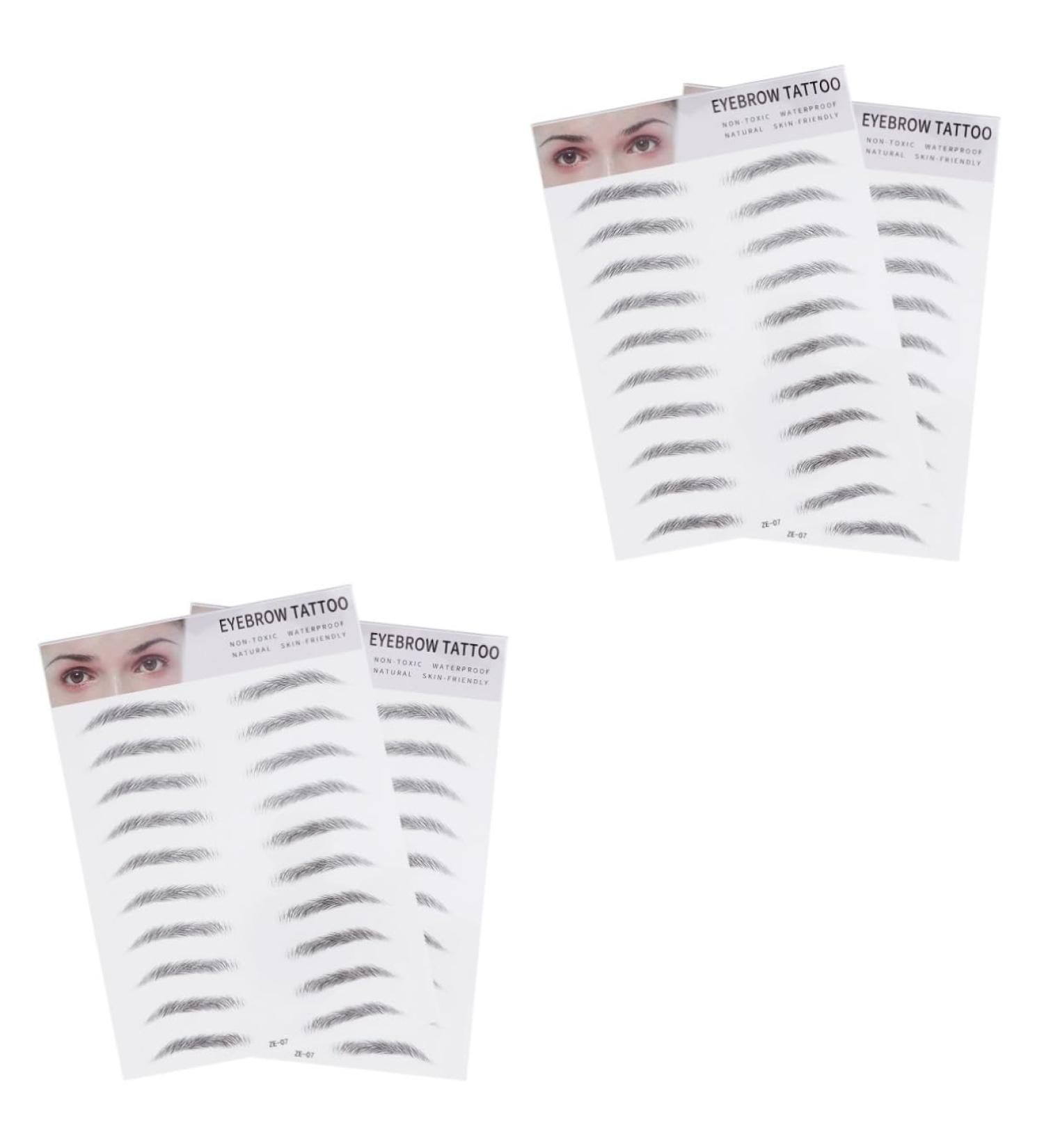 MAGICLULU 4 Pcs 3d Eyebrow Stickers Natural Eyebrow Sticker -like Artificial Eyebrow 6d Template Water Proof - Buy Online on GoSupps.com