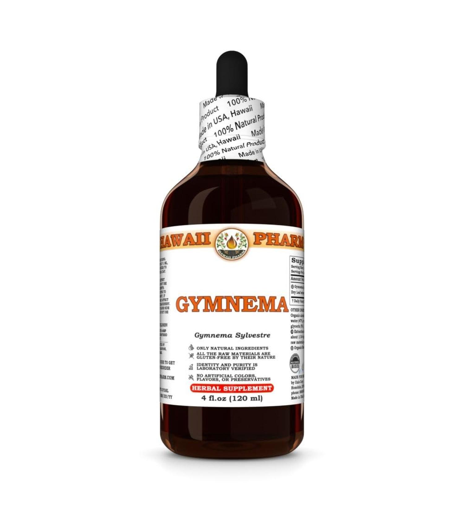 Gymnema (Gymnema Sylvestre) Dry Leaf Tincture, Made in Hawaii, Organic Raw Materials, All Natural, Vegan, Pure Liquid Extract - 4 fl.oz 4 Fl Oz (Pack of 1) - Buy Online on GoSupps.com