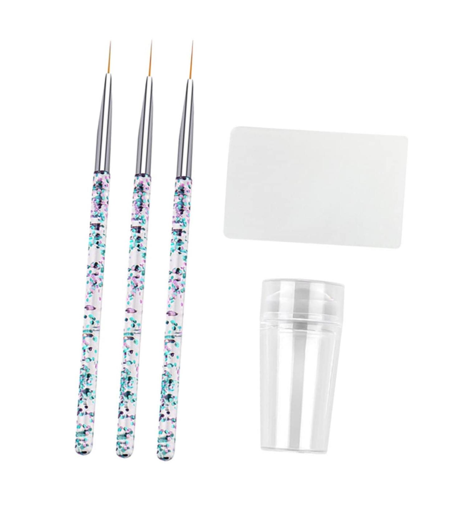 Mikinona 1 Set Nail Brush Seal Manicure Painting Pen French Tip Nail Tool Stamper Nail Paint Brush Manicure Painting Nail Art Gel Nail Art Supply Drawing Tool Silica Gel Acrylic - Buy Online on GoSupps.com