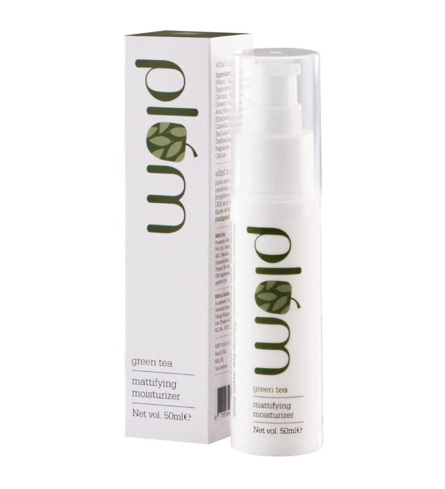 Plum Green Tea Mattifying Face Moisturizer - Intense Hydration for Acne Prone Skin - Non-Greasy Formula - SLS & Paraben Free - 1.69 Fl OZ - Buy Online on GoSupps.com