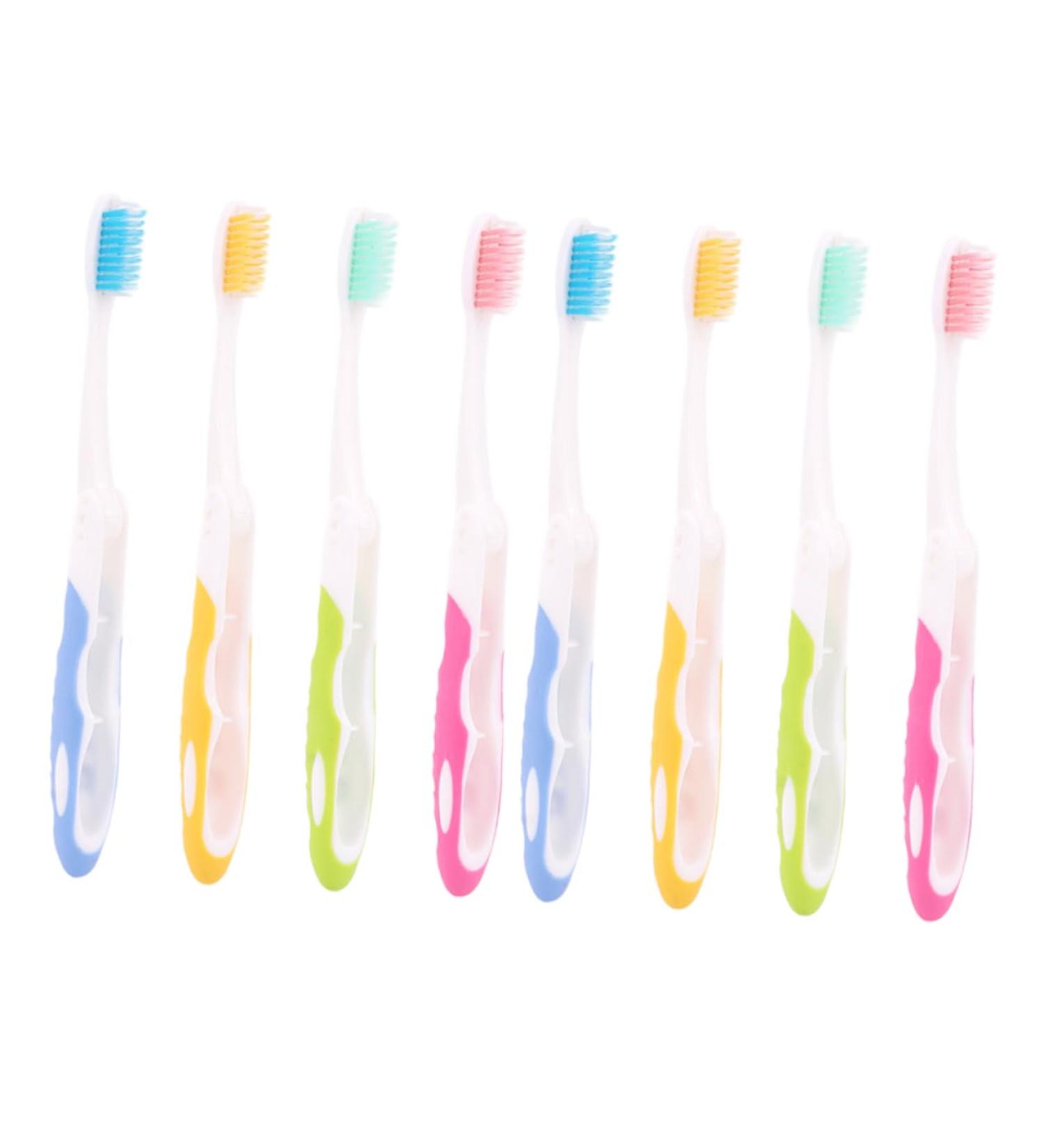 TOVINANNA 8pcs Adult Toothbrushes - Premium Oral Care Travel Accessories | Eco-Friendly Bristle Toothbrushes for Fresh Breath - Buy Online on GoSupps.com