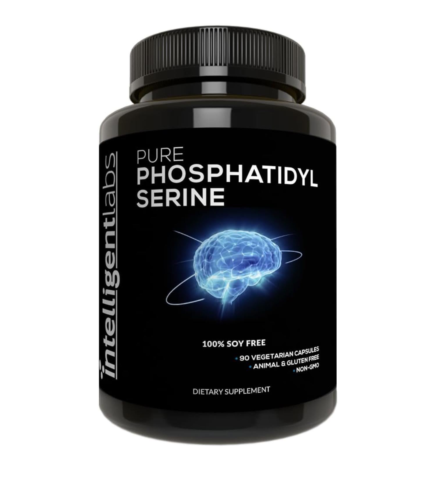 Buy Intelligent Labs Phosphatidylserine 100mg - 90 High Strength Capsules | Soy & Allergen Free | Pure Sunflower Lecithin Supplement - Buy Online on GoSupps.com