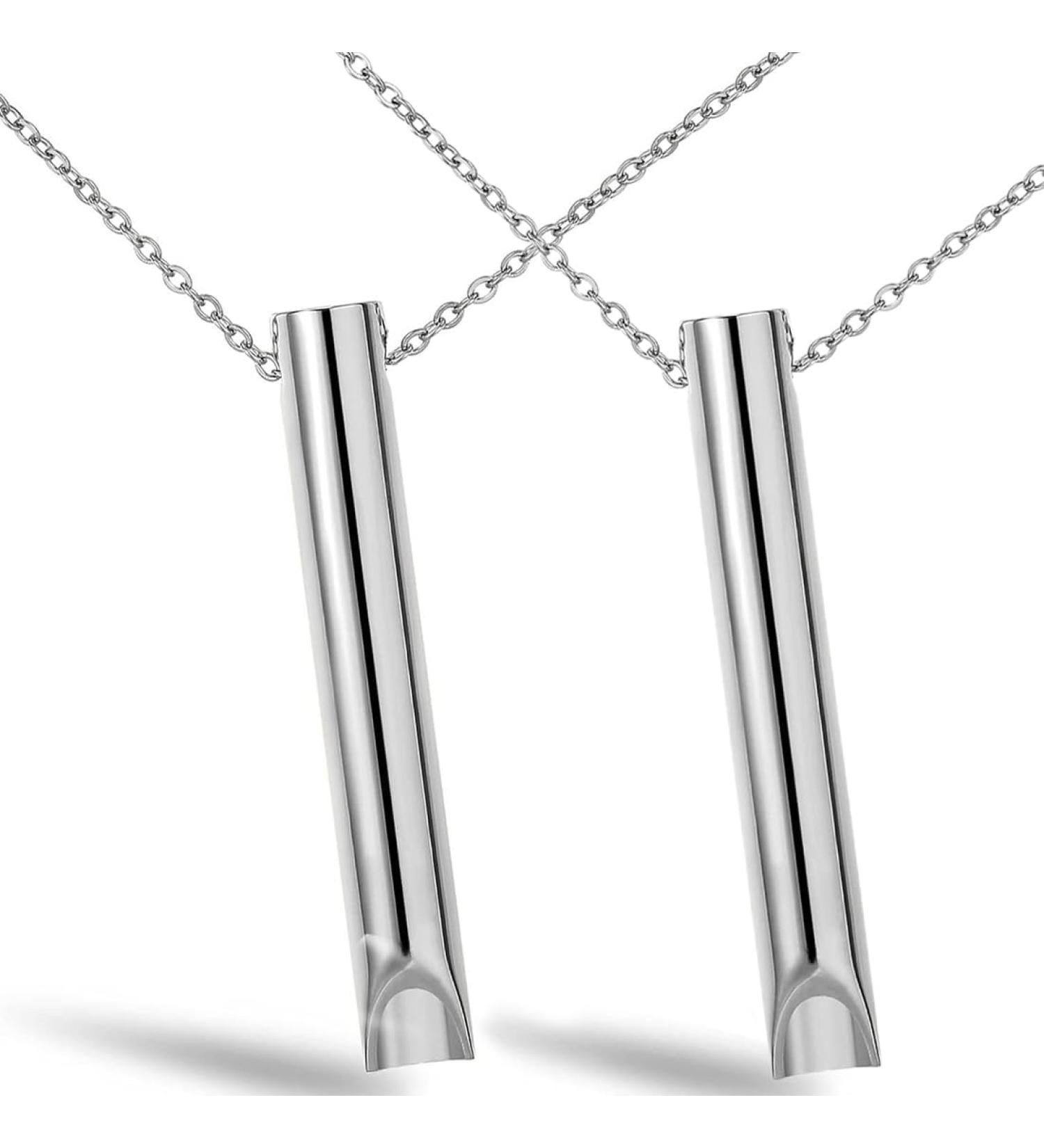 Phcozy Mindful Breathing Necklace - Stress Relief & Fear Relief - Stainless Steel Portable Jewelry for Men & Women - Buy Online on GoSupps.com