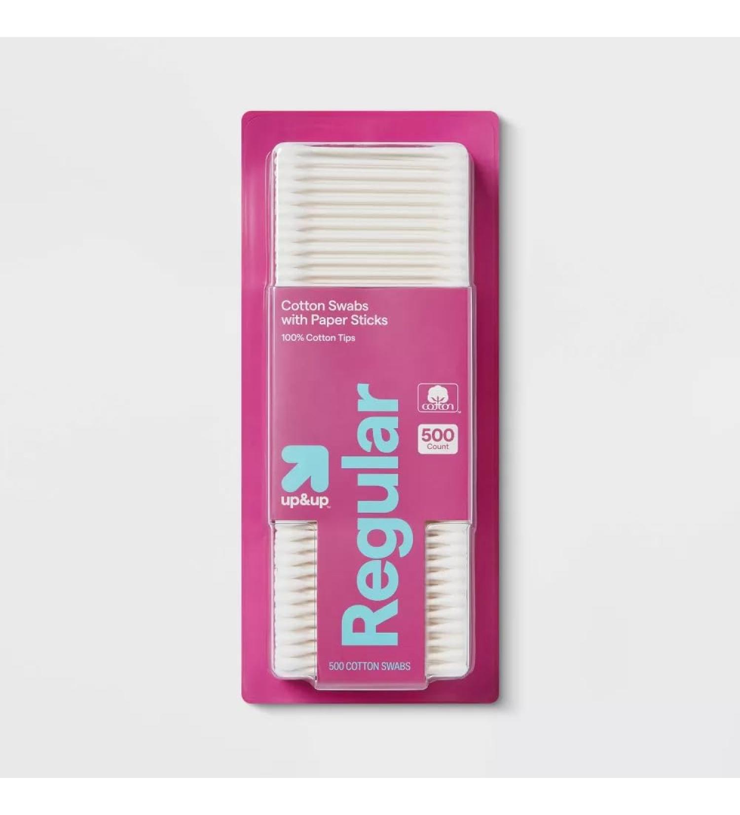 Regular Cotton Swabs Paper Sticks - 500ct - Up & Up | High-Quality Cotton Swabs for Everyday Use - International Shipping Available - Buy Online on GoSupps.com