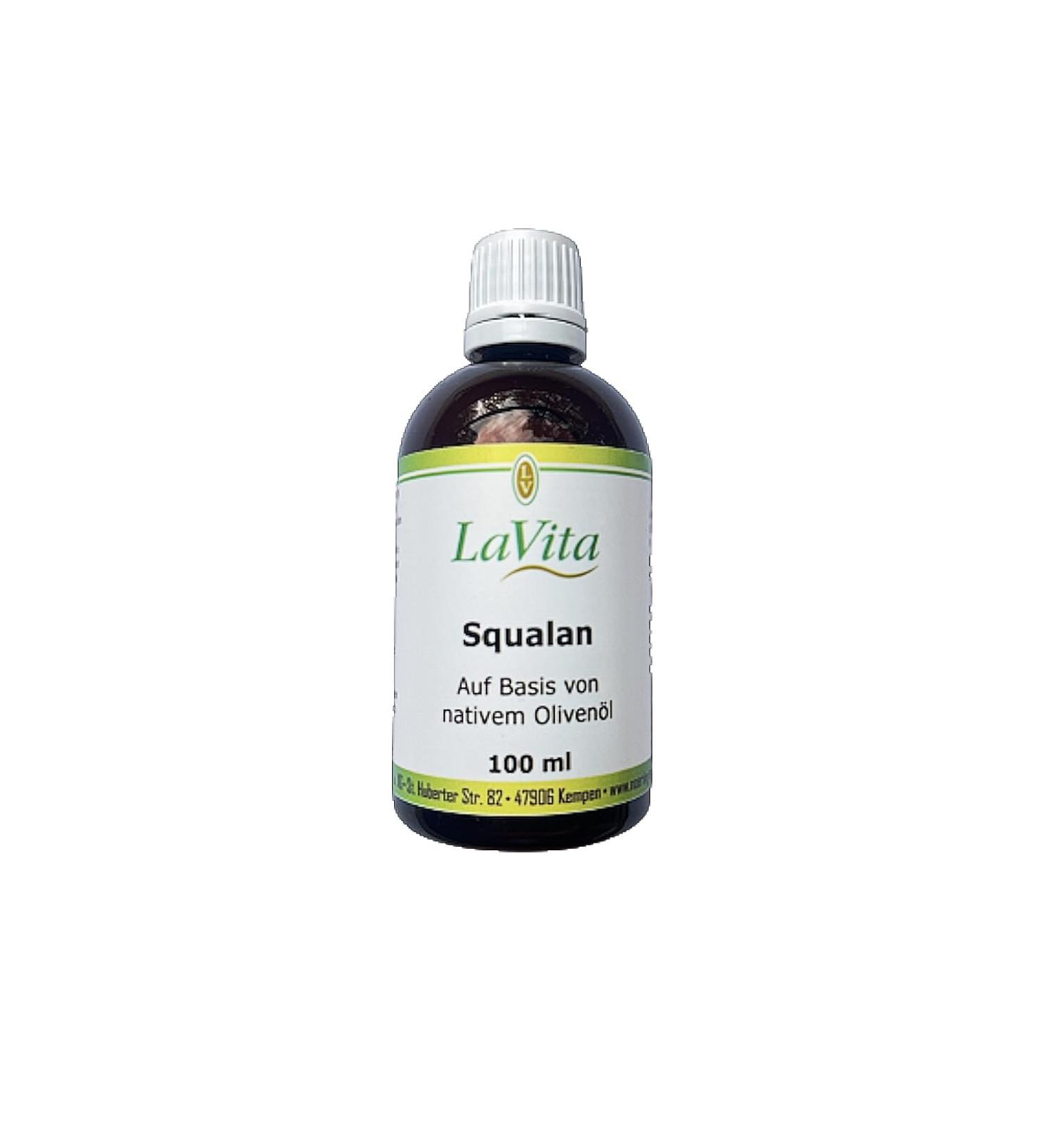 LaVita Squalan Care oil 100 ml Vegan Virgin olive oil Moisture oil without fragrances 100 vegetable Deepacting moisturizer for dry skin - Buy Online on GoSupps.com