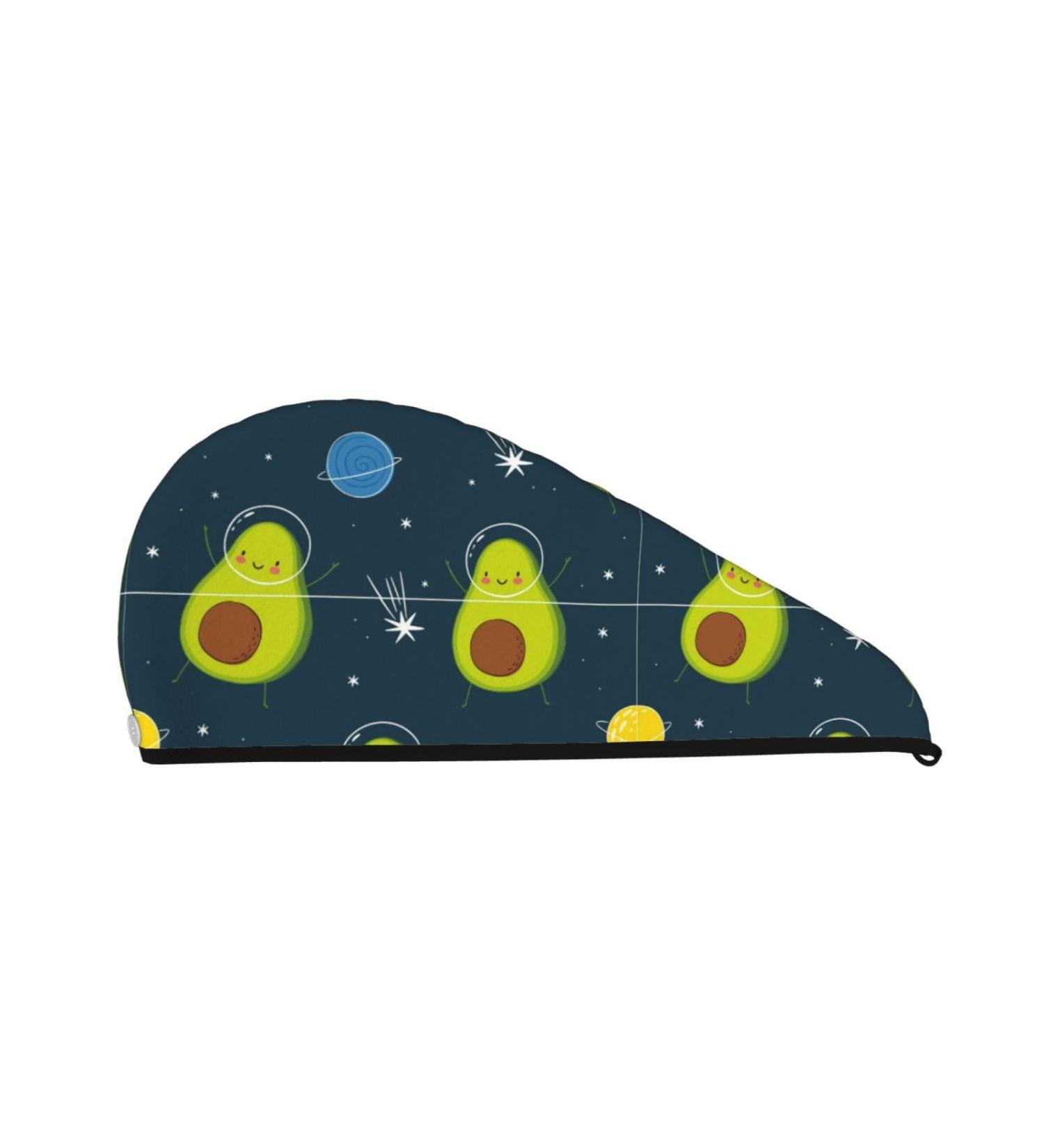 Avocado in Space Microfiber Hair Towel - Super Absorbent Coral Velvet Wrap for Long Curly & Thick Hair - Buy Online on GoSupps.com