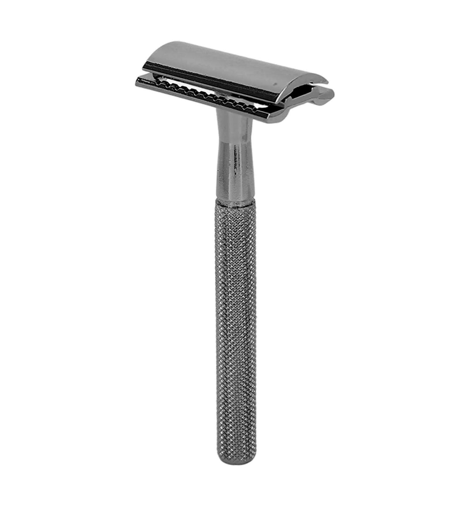 Premium Wet Razor for Men - Double Blade Manual Trimmer with Stand | Irritation-Free Shaving | Waterproof Metal Design | Perfect Gift for Him & Her - Buy Online on GoSupps.com