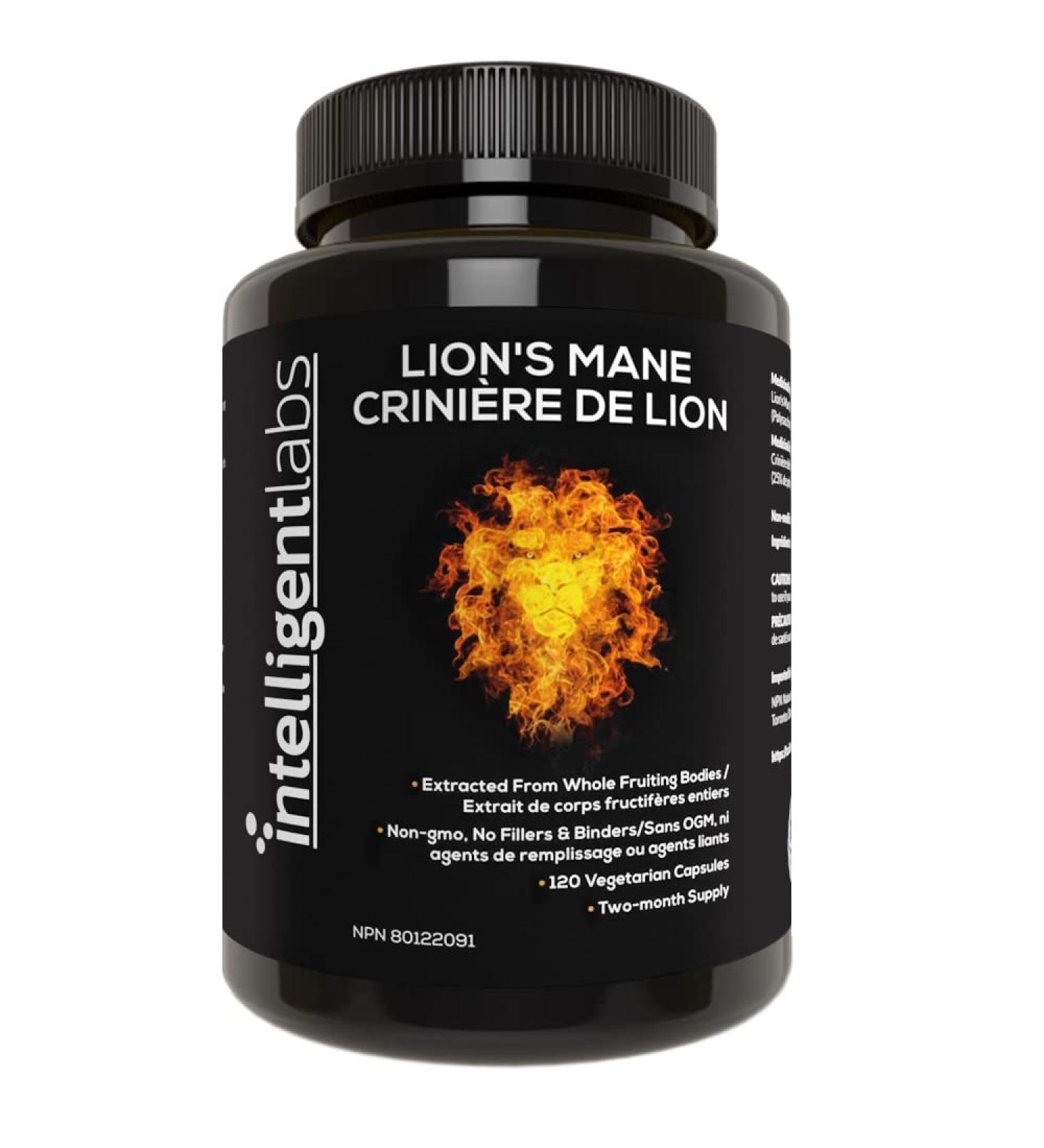 Lion s Mane Mushroom Capsules by Intelligent Labs Extracted from The Fruiting Bodies of Hericium Erinaceus Minimum 25% Beta Glucans No Grain Fillers 2-Month Supply - Buy Online on GoSupps.com