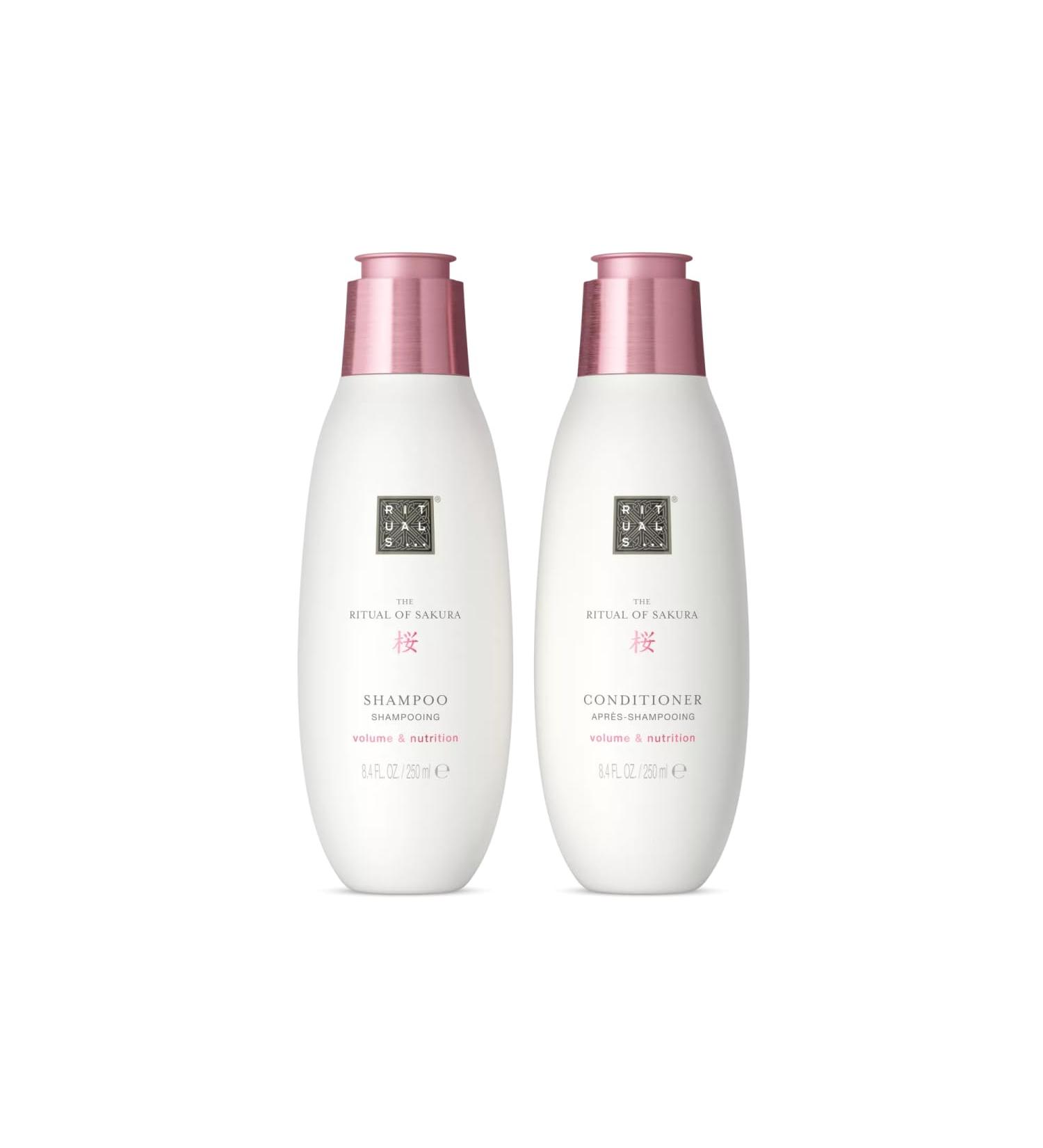 Rituals The Ritual of Sakura Benefit Pack - Shampoo & Conditioner Set with Wheat Protein Chia Seeds & Macadamia Oil | 2 x 250ml | International Shipping - Buy Online on GoSupps.com