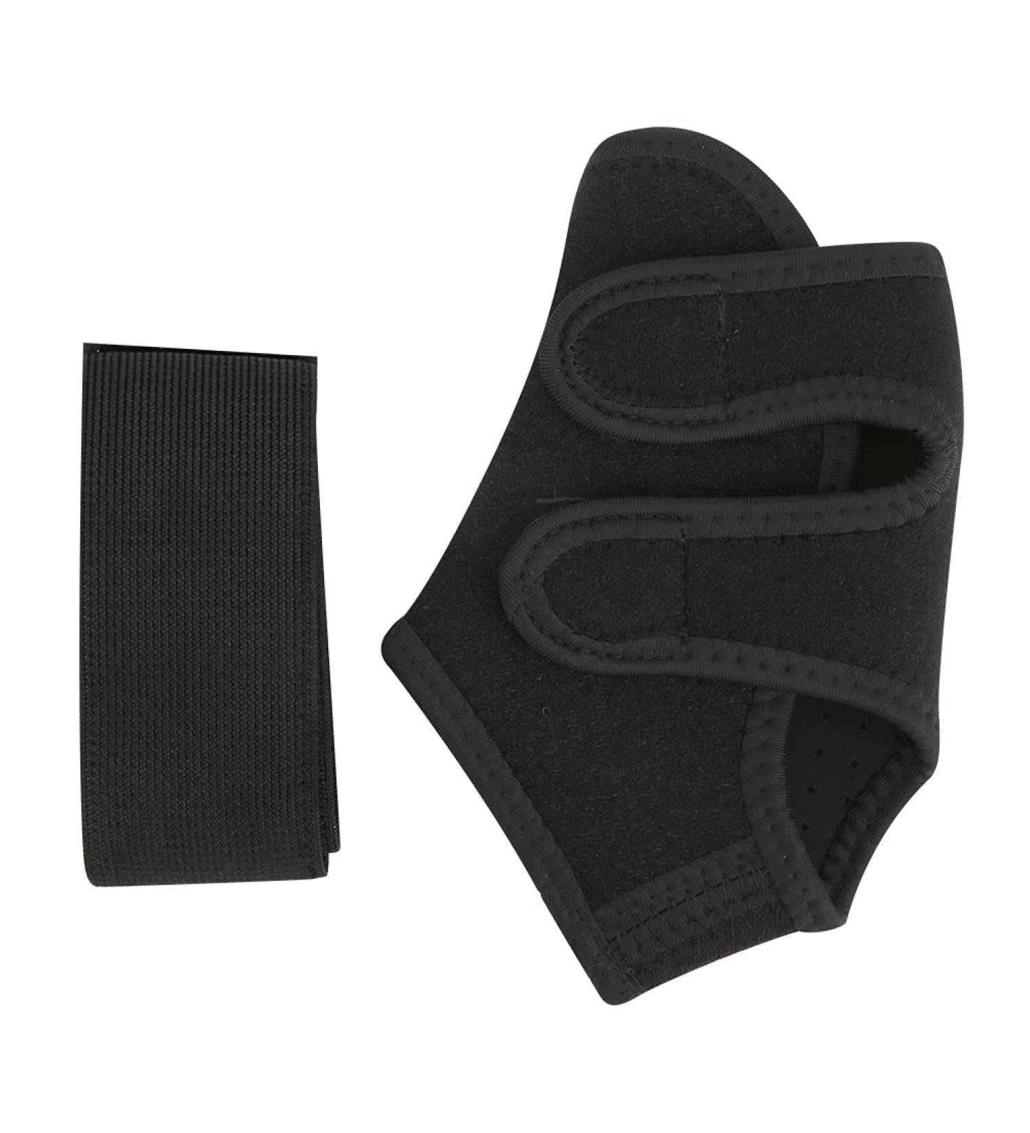 Football Basketball Ankle Support Brace - Elastic Guard Strap for Left Foot - Protective Equipment for Sports Training - Black - Buy Online on GoSupps.com