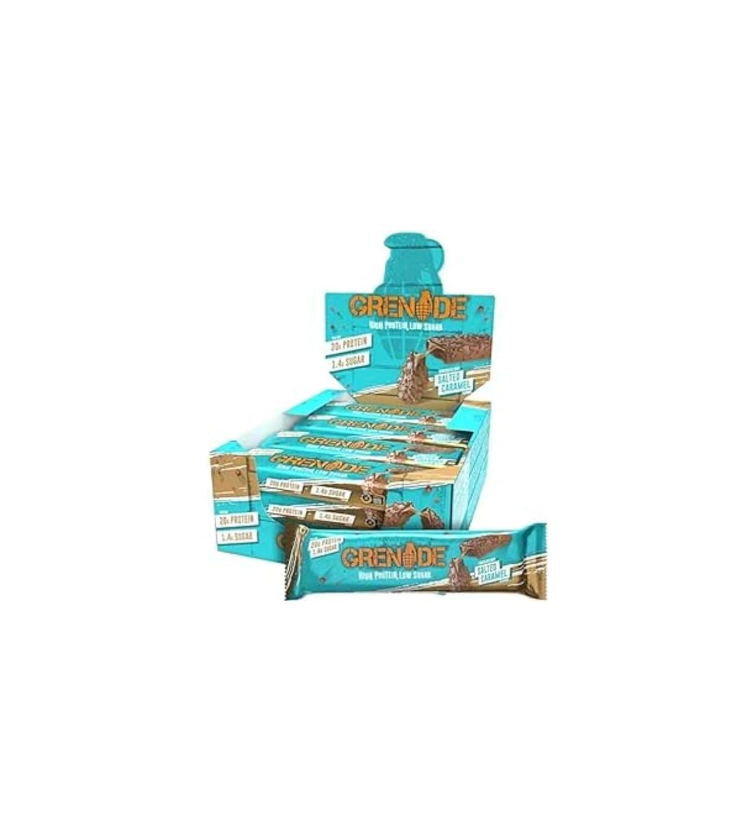 GRENADE CARB KILLA BAR Salted Caramel Chocolate Chips 12x60gm - Buy Online on GoSupps.com