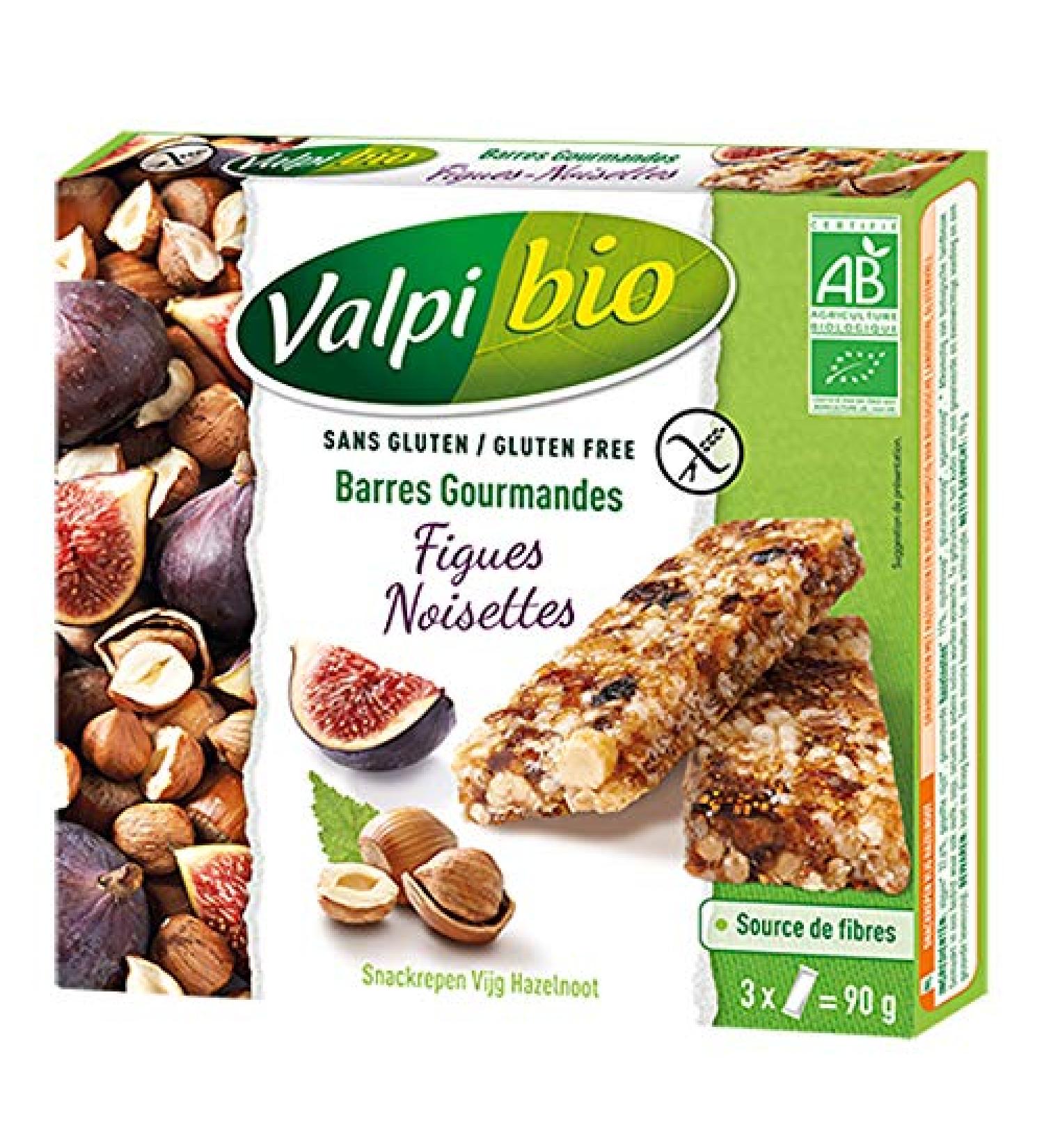 VALPIBIO Hazelnut & Fig Bars 90G Organic - - Buy Online on GoSupps.com