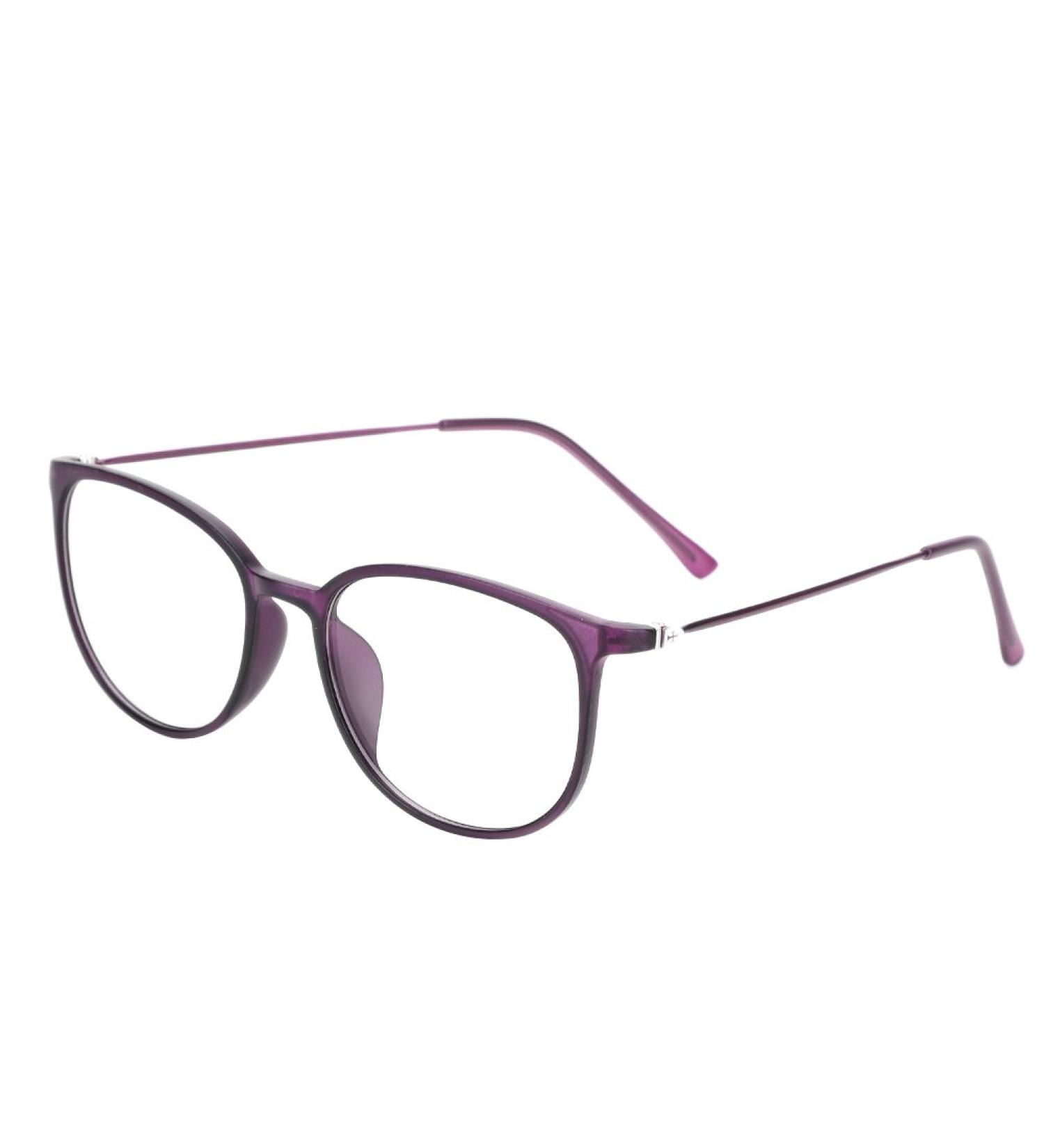 Shop Retro Unisex Nerd Glasses - Slim Stylish Clear Lens Frames for Students & Professionals | Fashionable Round Decorative Reading Glasses with Case - Buy Online on GoSupps.com
