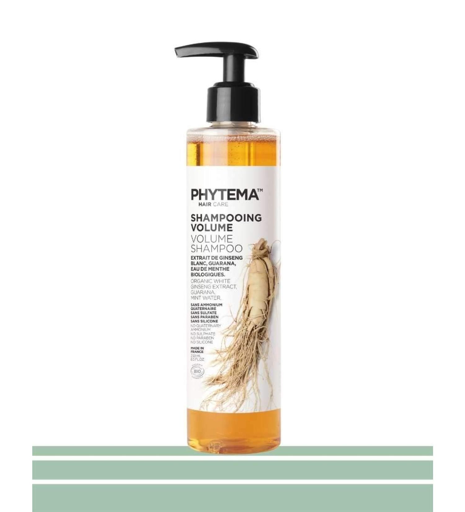 PHYTEMA - Organic Energizing Revitalizing Volume Shampoo for Men and Women Shaped Sheathed and Deeply Nourished Hair in a Single Step 250 ml - Buy Online on GoSupps.com
