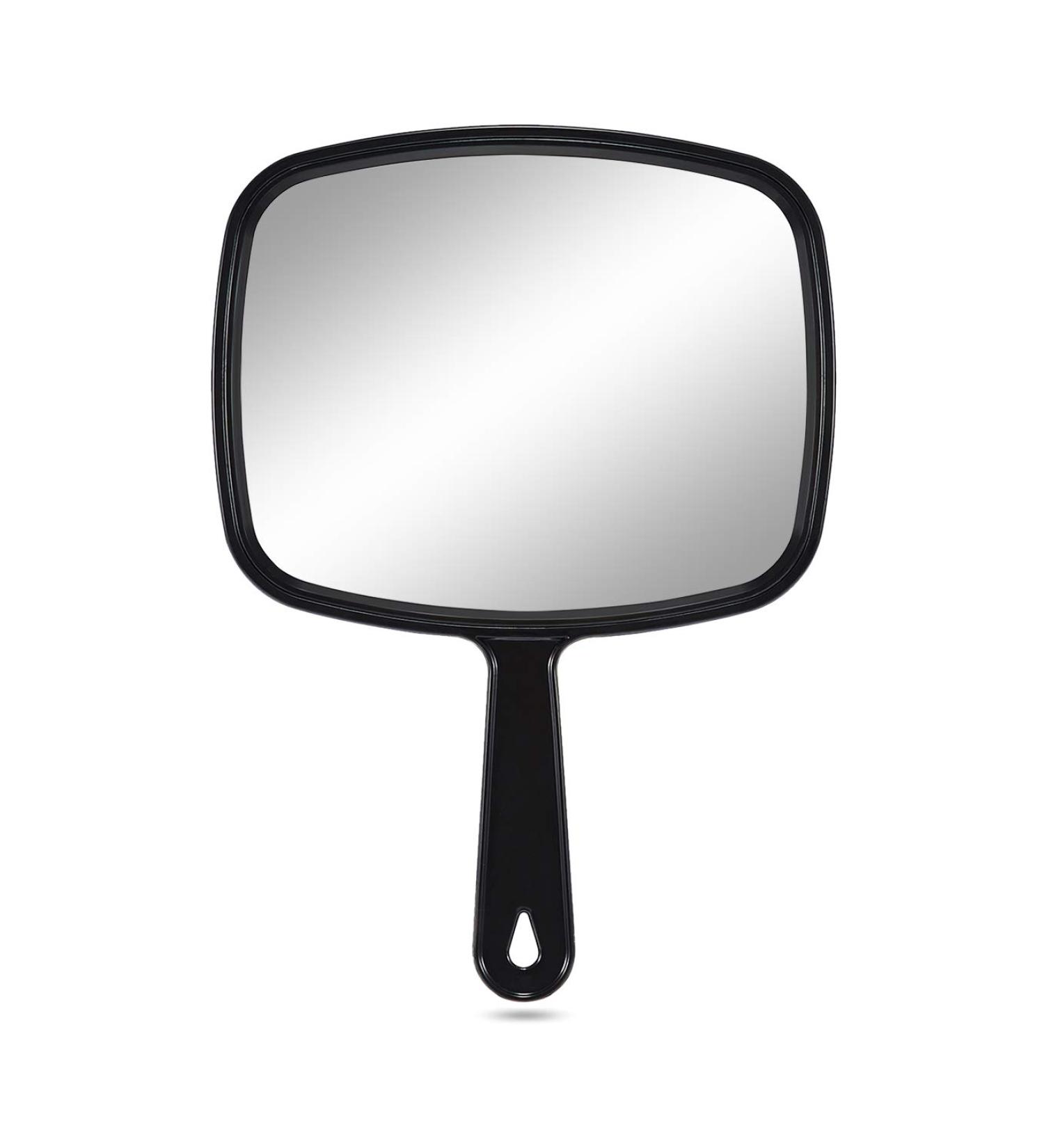 PROTECLE Large Hand Mirror - Salon Barber Hairdressing Handheld Mirror - Square Black 10.3 x 7.4 Inch - Buy Online on GoSupps.com