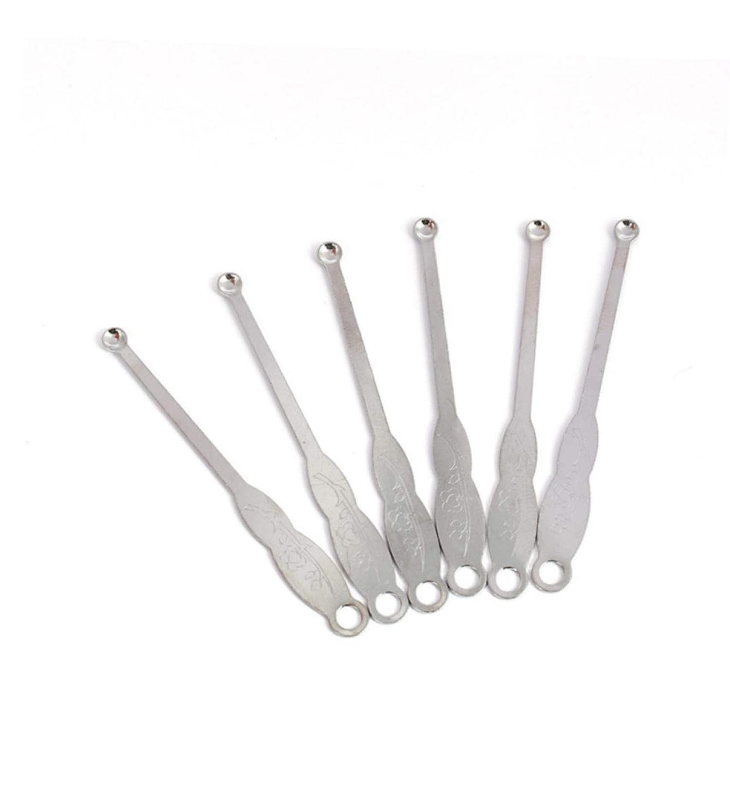 Mobestech 100pcs Ear Spoon Wax Curette - Stainless Steel Ear Cleaner Earpick (6x0.6cm) - International Shipping Available - Buy Online on GoSupps.com