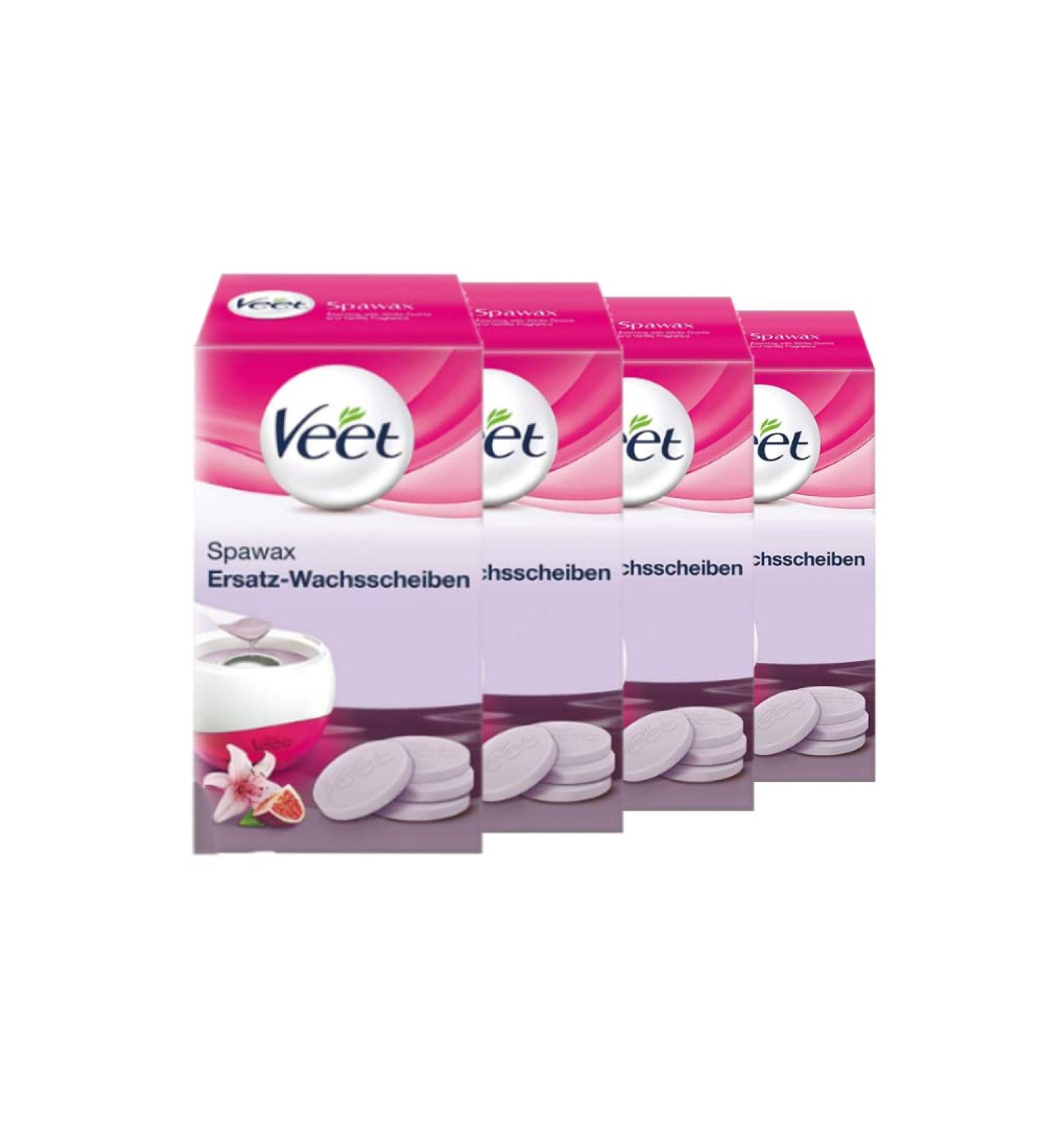 Veet Spawax Warm Wax Discs - Long-Lasting Hair Removal - Pack of 4 (24 Discs) - International Shipping Available - Buy Online on GoSupps.com