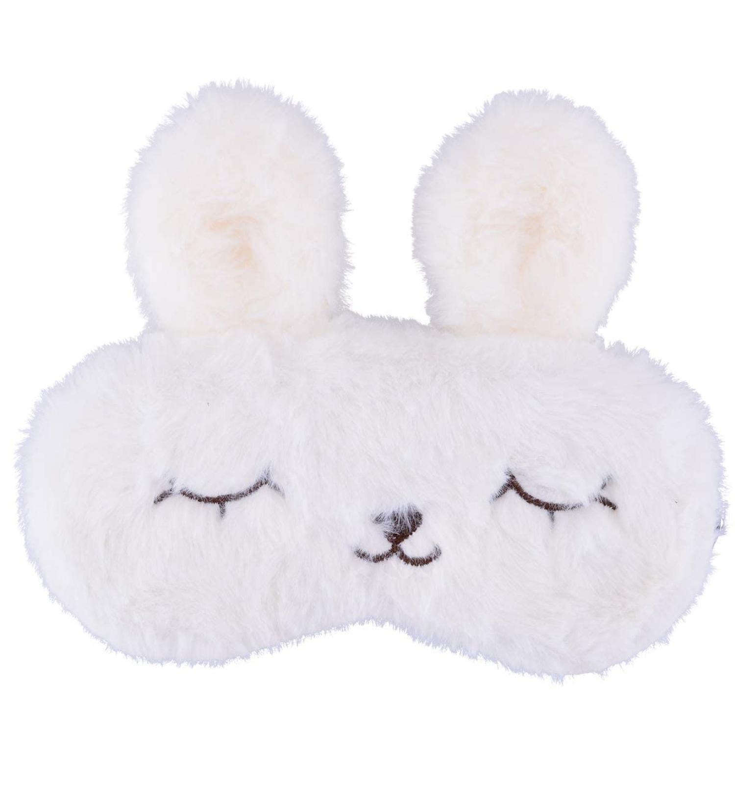ULIFEMALL Cute Rabbit Sleeping Mask - Soft Plush Bunny Blindfold for Kids and Adults - Buy Online on GoSupps.com