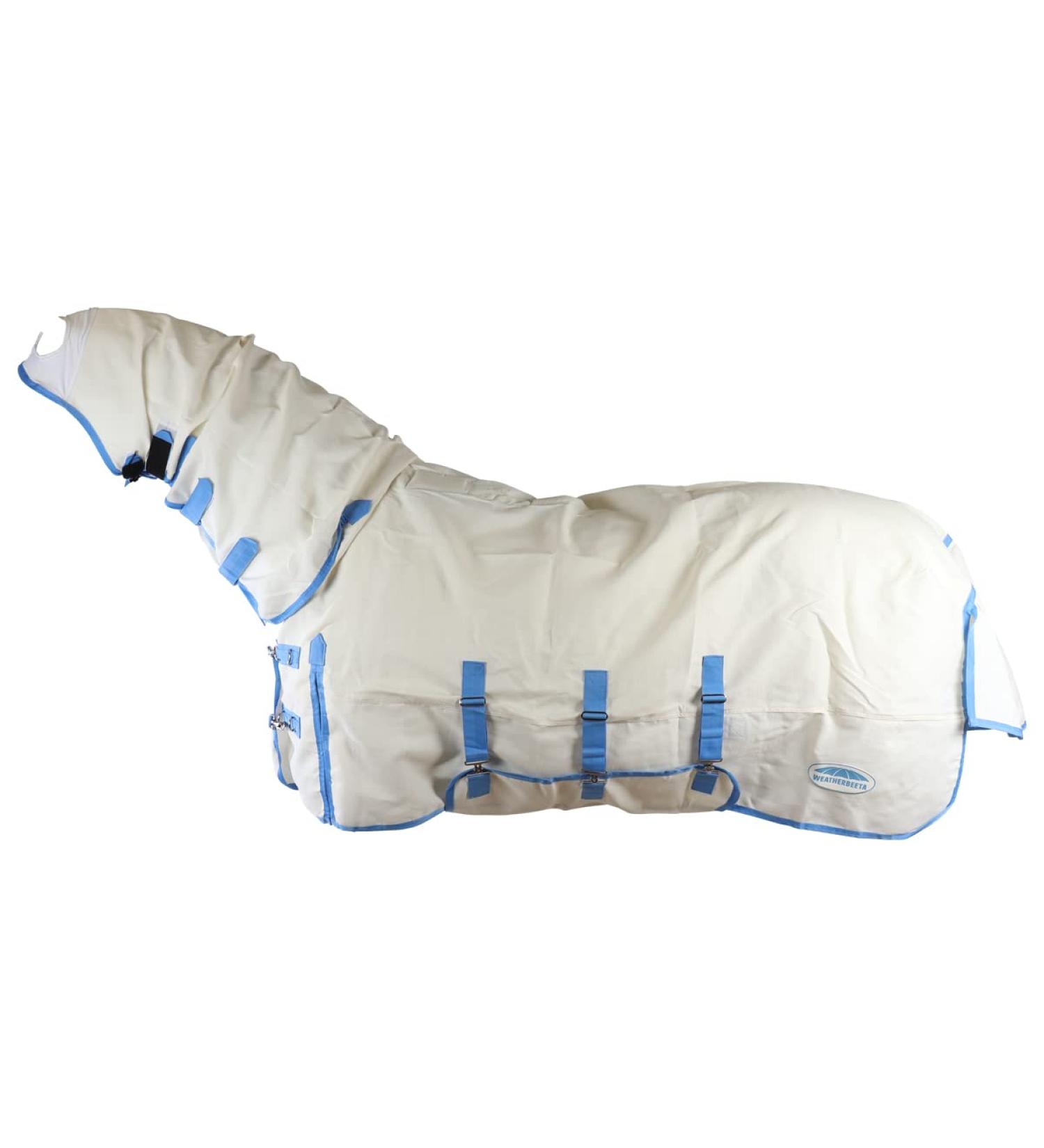 Weatherbeeta Sweet Itch Shield Combo Neck Fly Rug 7ft - White & Blue | Best Protection for Horses | International Shipping Available - Buy Online on GoSupps.com