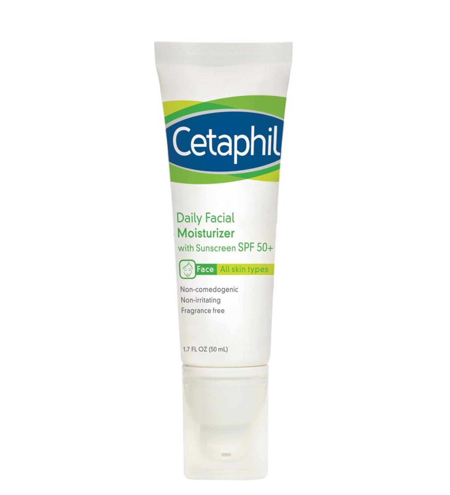 Cetaphil Daily Facial Moisturizer with Sunscreen SPF 50+ - Hydrating & Protective 1.7 oz | International Shipping Available - Buy Online on GoSupps.com