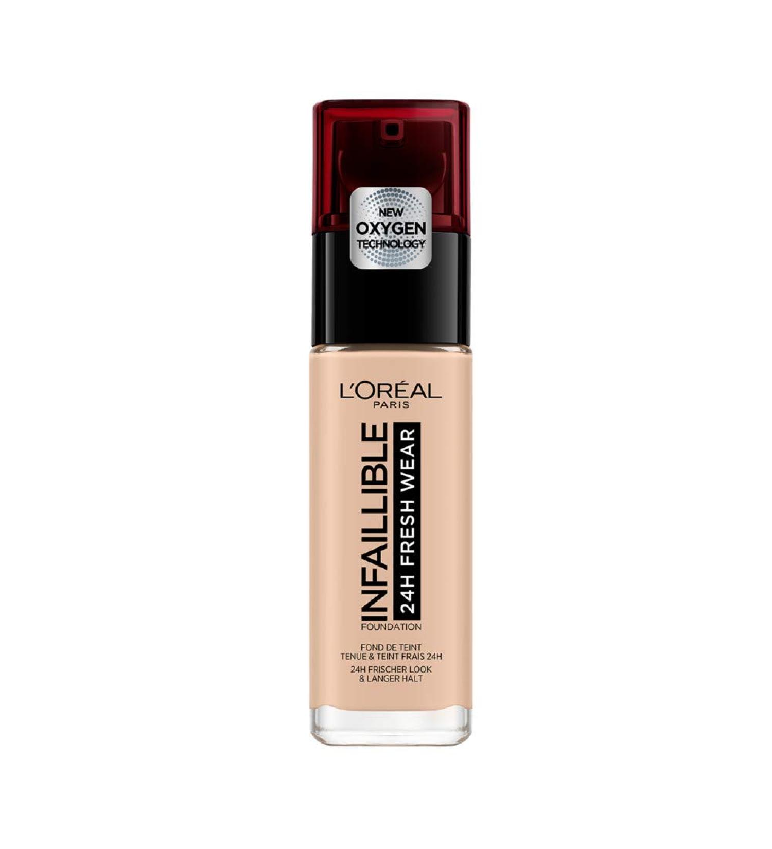 L'Or al Paris Infaillible 32h Fresh Wear Liquid Foundation No. 25 Rose Ivory - Waterproof Long-Lasting SPF 25 - 30 ml | International Shipping Available - Buy Online on GoSupps.com