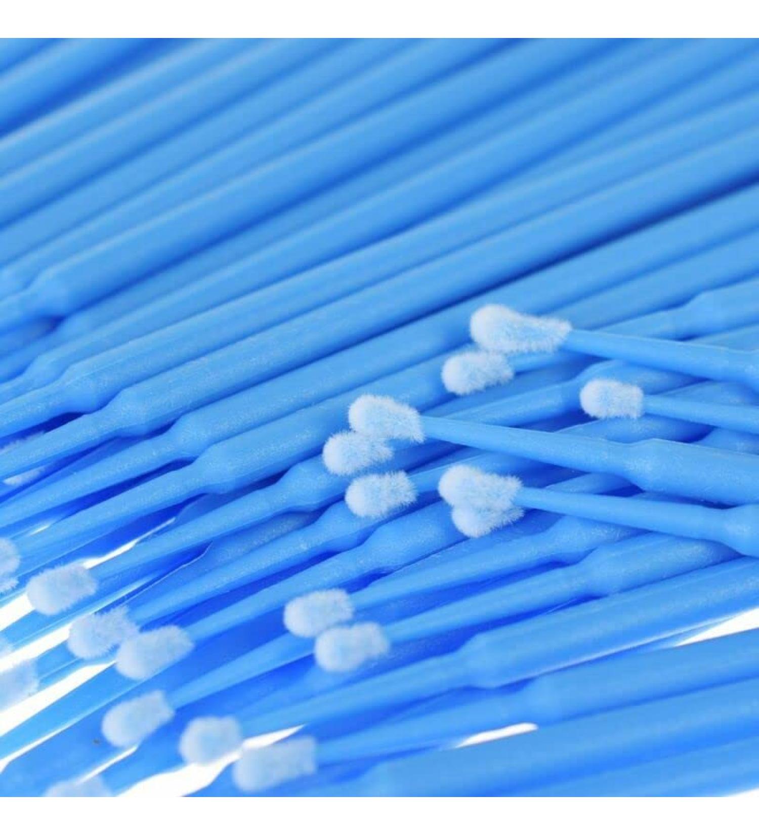 100pcs Disposable Micro Applicator Brushes for Eyelash Extension - Blue - Buy Online on GoSupps.com