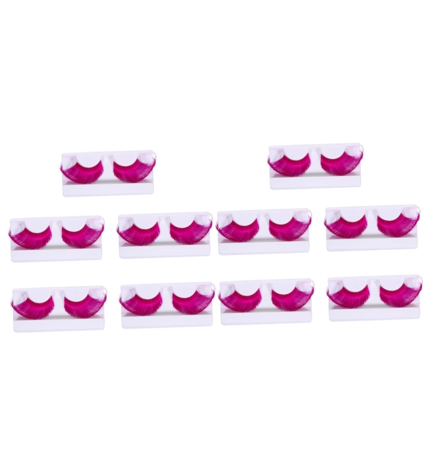 NOLITOY 10 pairs Colorful Halloween Lashes Accessories Fake for Makeup of Long Performance Exaggerated - Buy Online on GoSupps.com