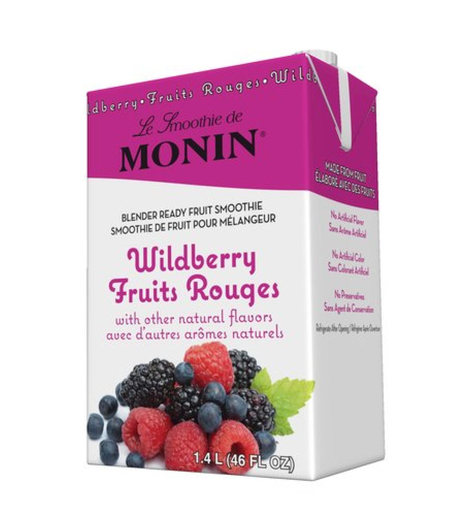 Monin Wildberry Smoothie Mix 46 Fl Oz.