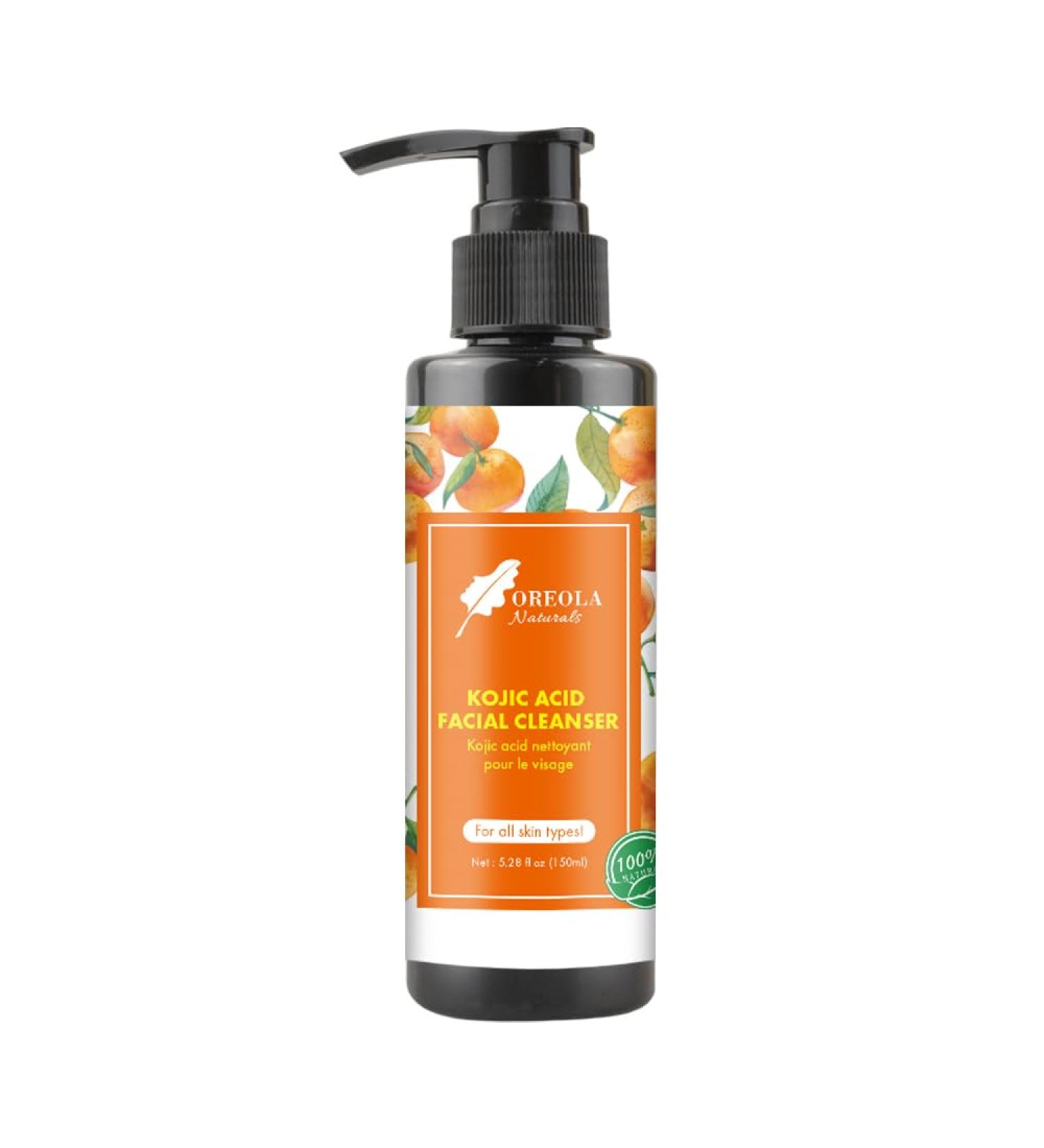 Kojic Acid Face Cleanser Face Wash Ideal For all Skin Types 5.28 Oz/150 ml by Oreola Naturals - Buy Online on GoSupps.com