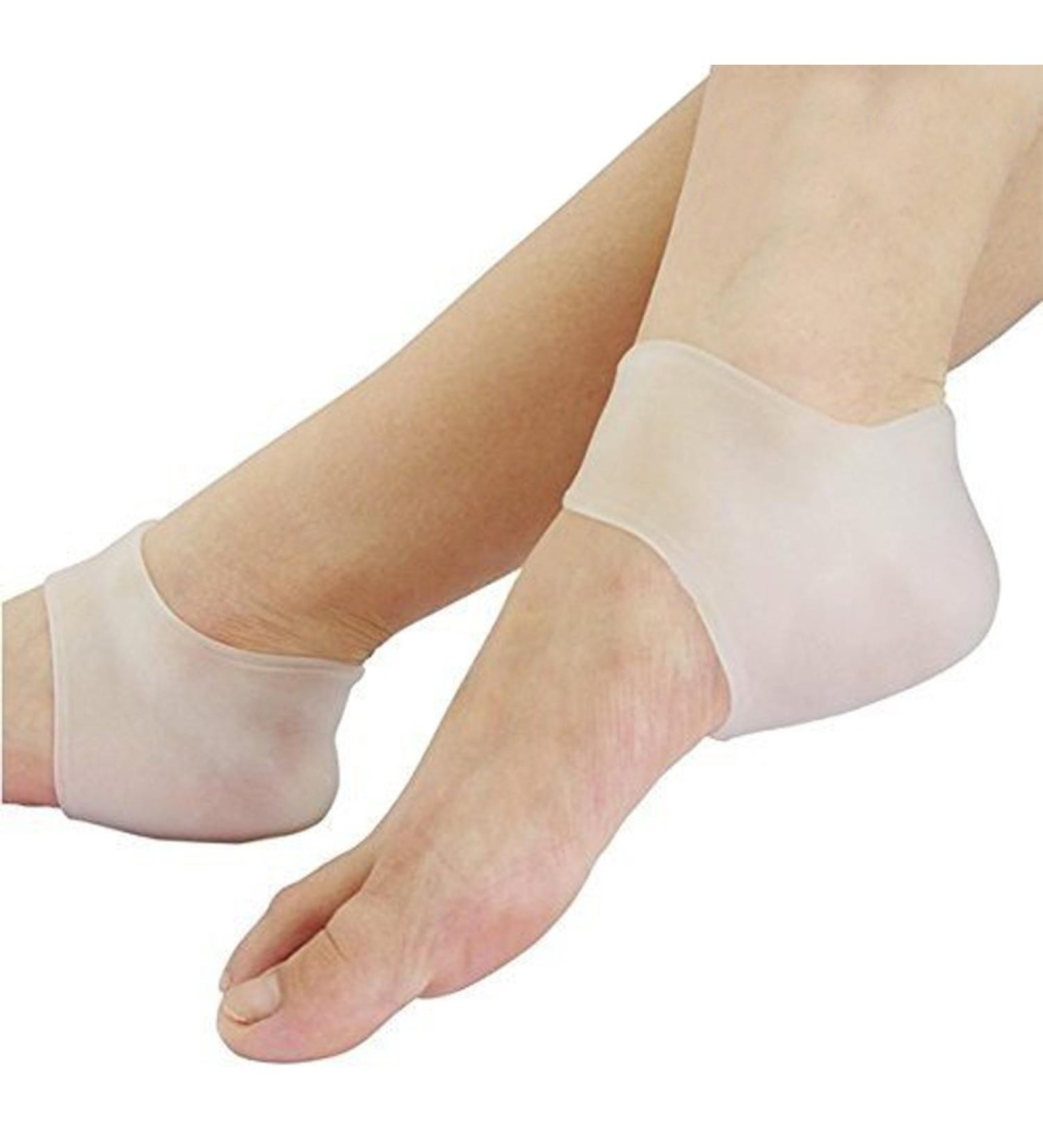 Gel Heel Protector Cover Cushion Cups - Comfortable Plantar Fasciitis Silicone Gel Heel Protective Support Sleeve