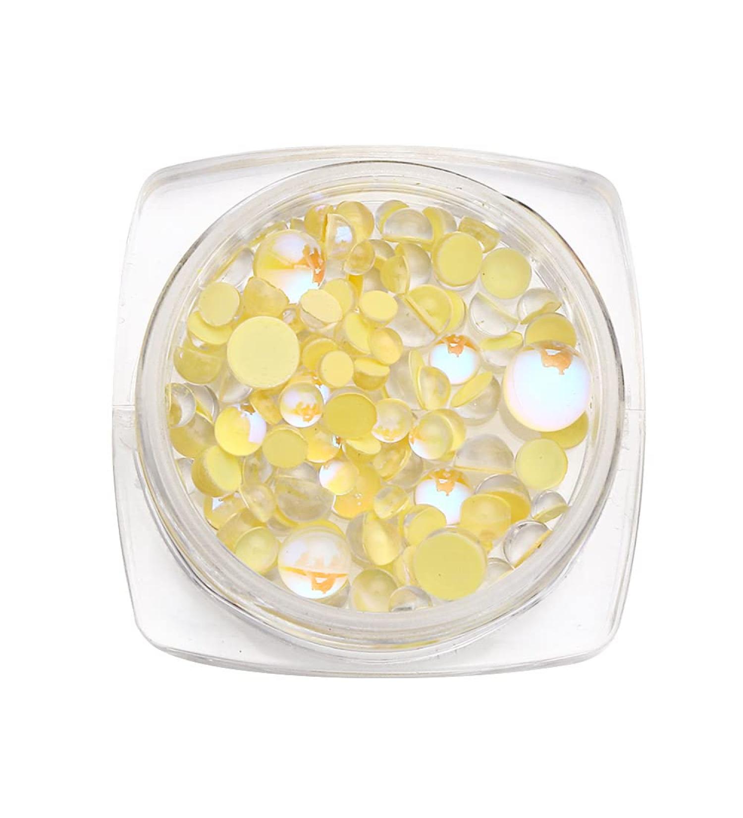 Supplies Women DIY Manicures Candy Colors Mixed Size Nail Art Decals Mermaid Round Glass Decorations Nail Rhinestones Nail Crystal AB Beads(08) - Buy Online on GoSupps.com