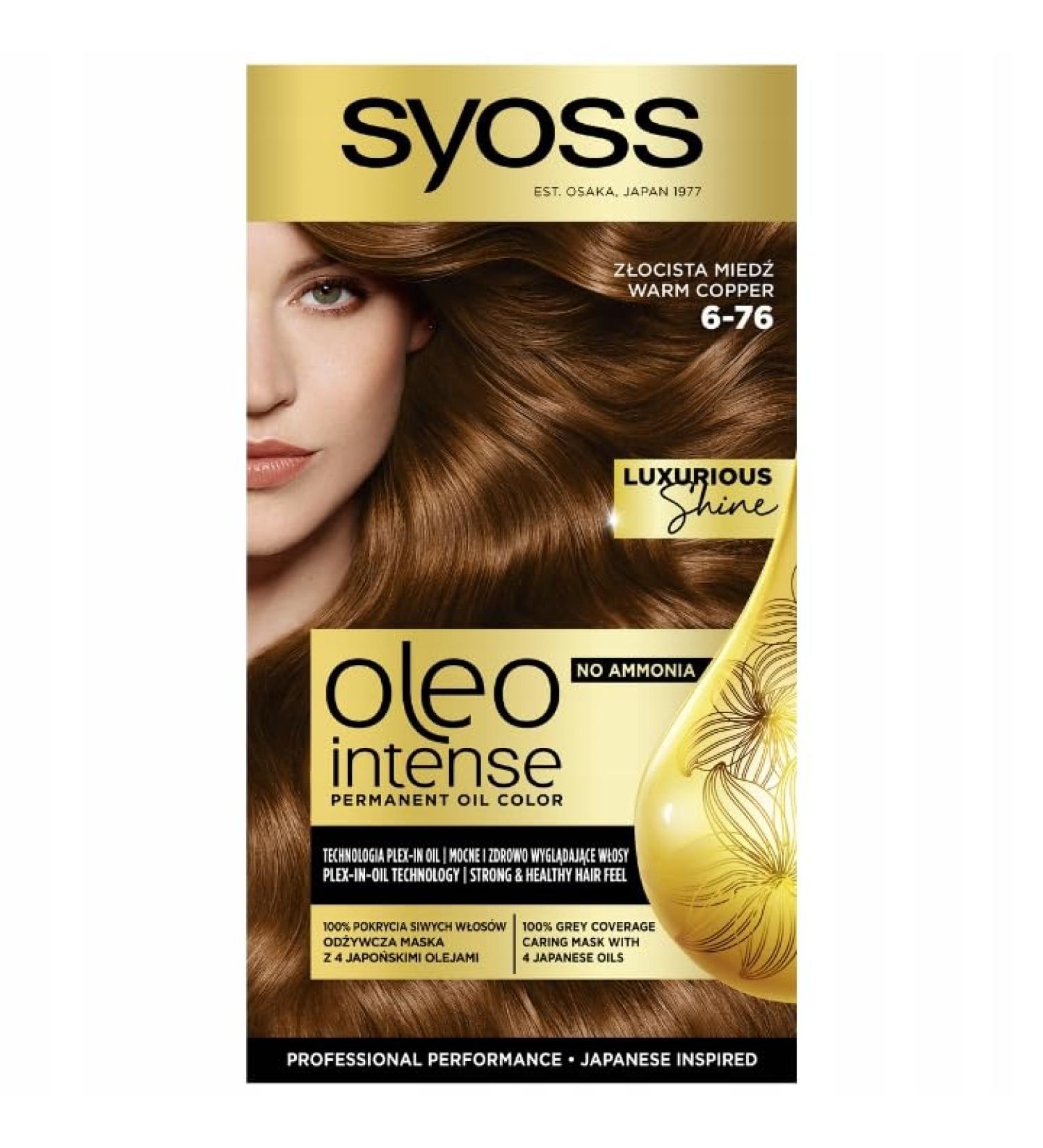 Syoss Syoss Oleo Intense Hair Colour with Permanent Hair Colour with Oils 6-76 Golden Copper